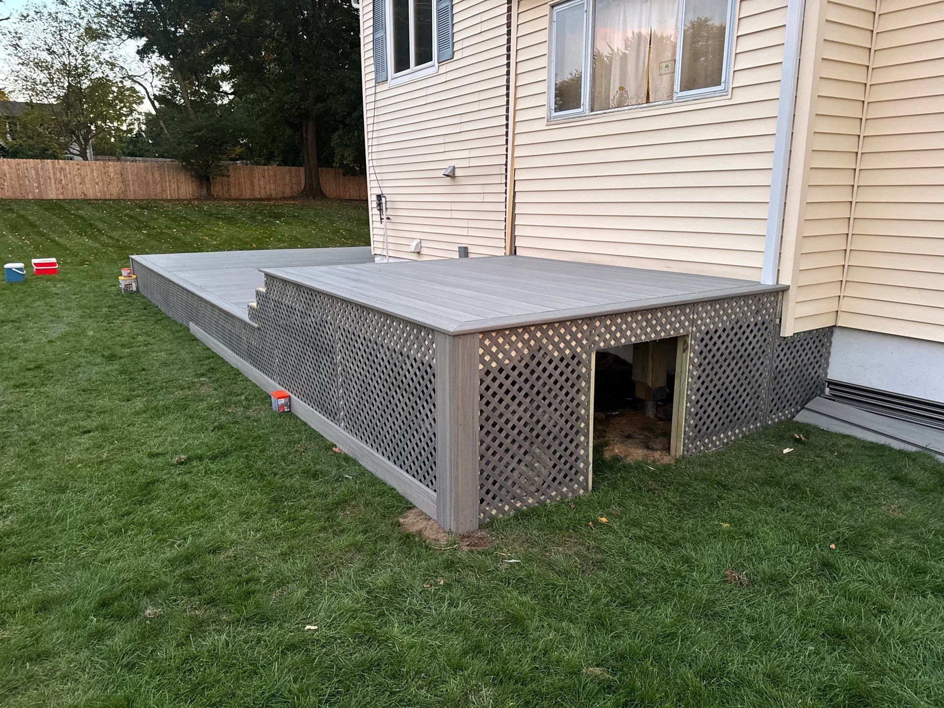 New Deck with Sliding Patio Door by deck guardian
