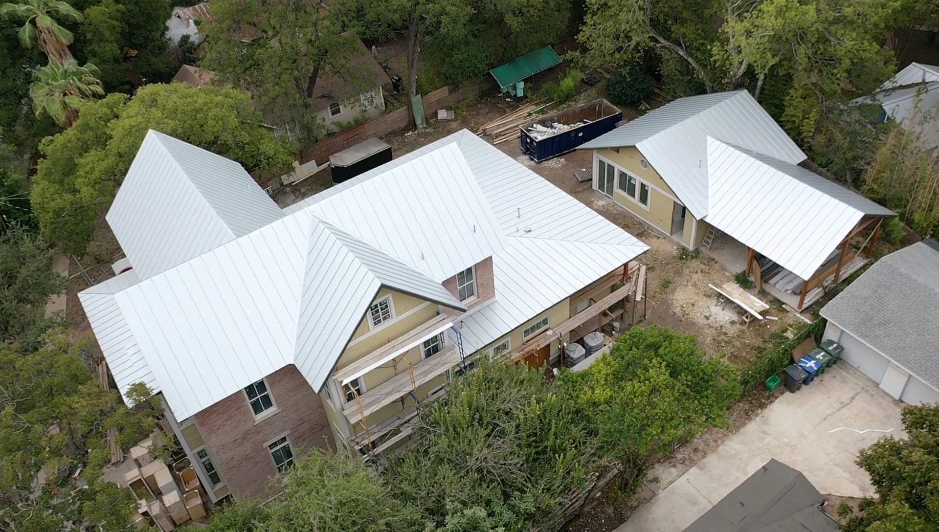 Residential Metal Roof Installation using McElroy Metal by Premier Roofing and Contracting