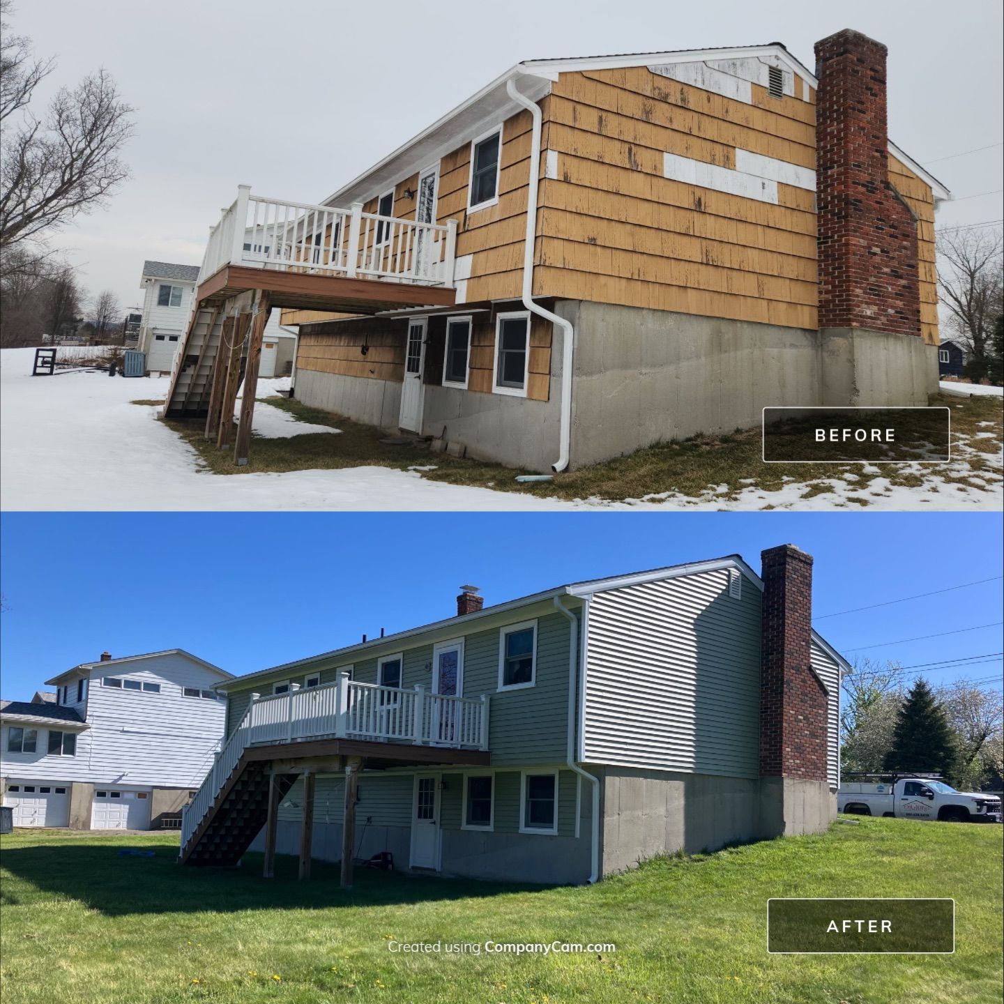 Siding refresh with Cert Monogram D/4 x 12'6" clapboard, Cypress by DiGiorgi Roofing and Siding Inc