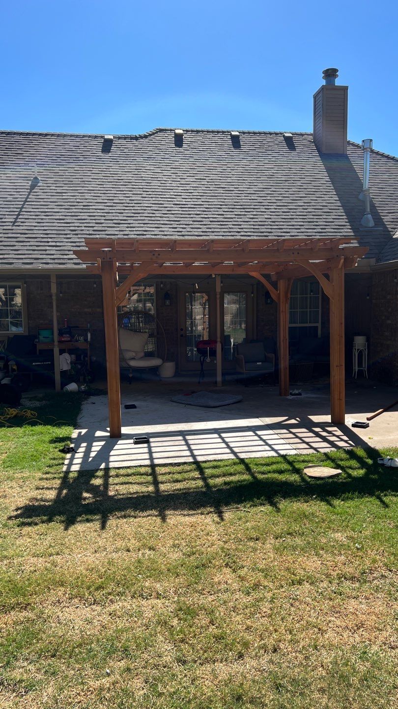 Tree removal , Concrete, Pergola, and sod install  by Clays Services Inc