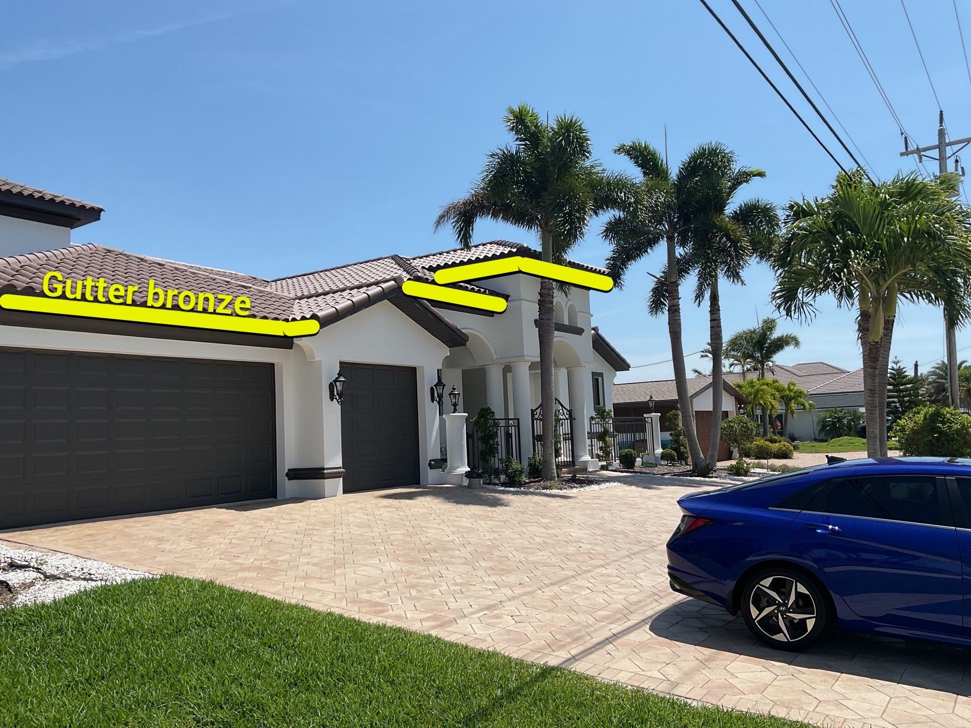 Stylish seamless gutters in Cape Coral FL by Gutter Professors