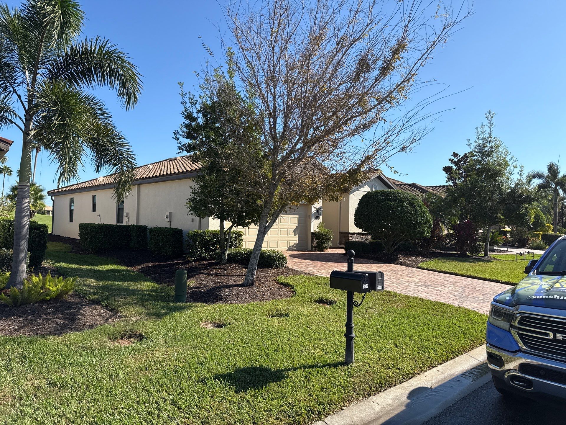 Barrel Tile Roof Cleaning & Paver Driveway Cleaning in River Strand at Heritage Harbour | Bradenton, FL by Sunshine AquaWash