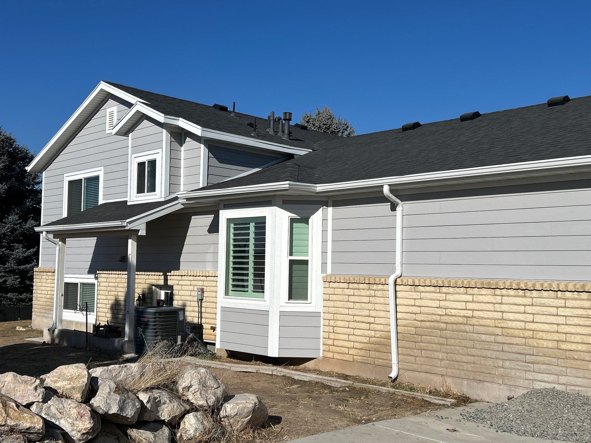 Ogden | Thermal Hardie Upgrade with Mixed Profiles | Pearl Gray by Ideal Siding Utah