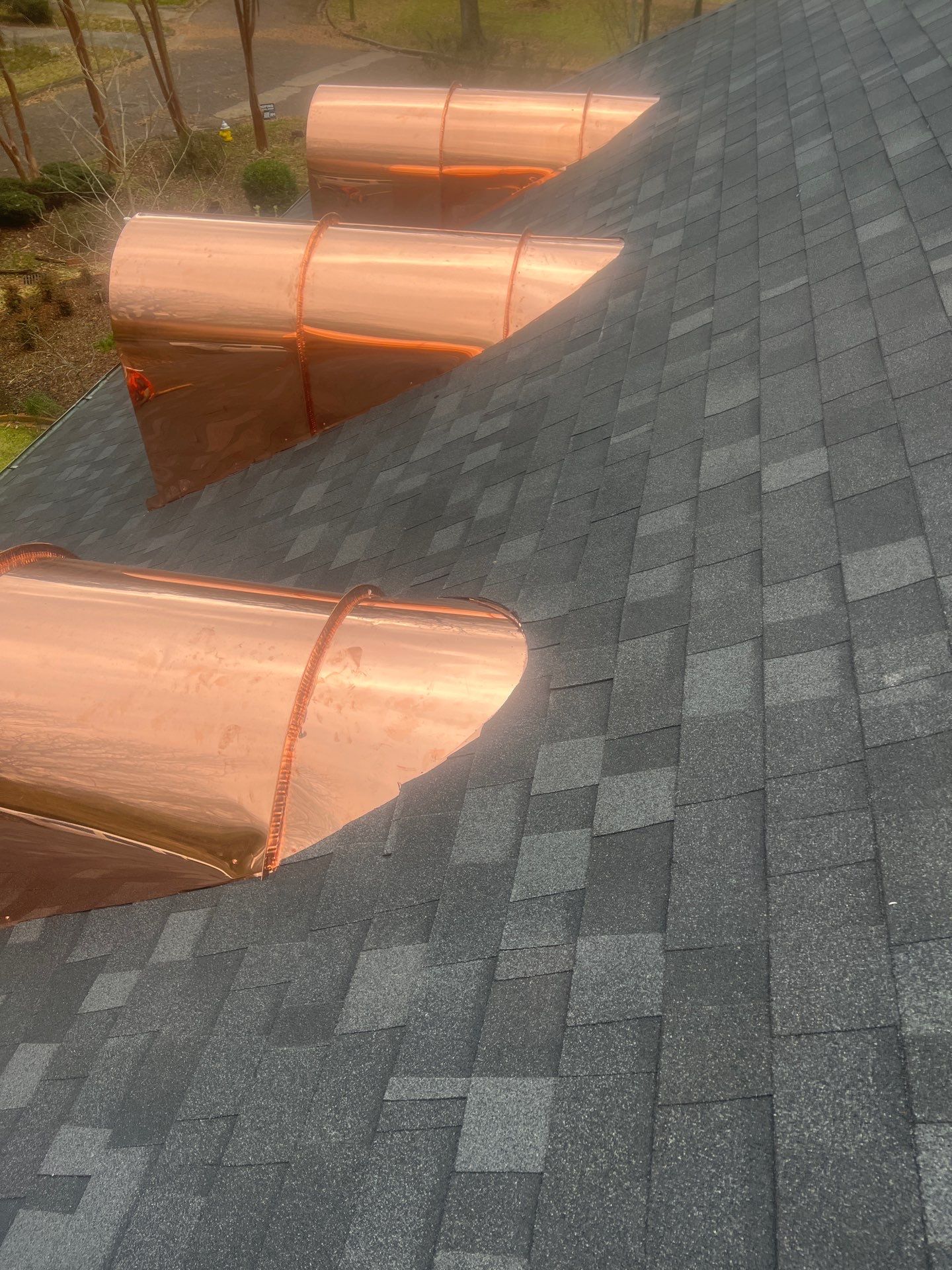 Onyx Black Shingle w/ Copper Upgrades by IAM Roofing LLC