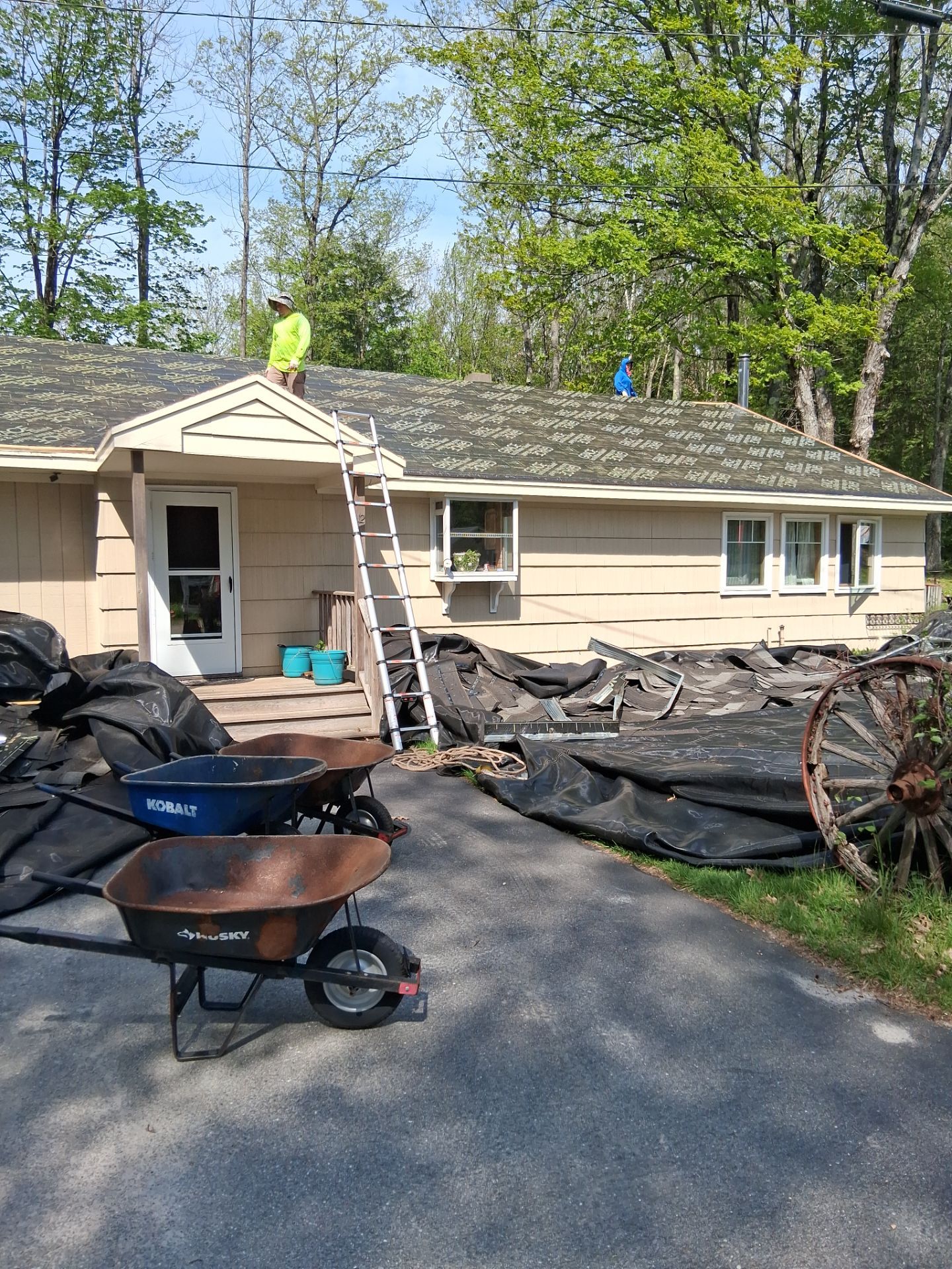 Asphalt Shingle Roof Replacement and Skylight Installation in Newport, NH by Tall pine roofing