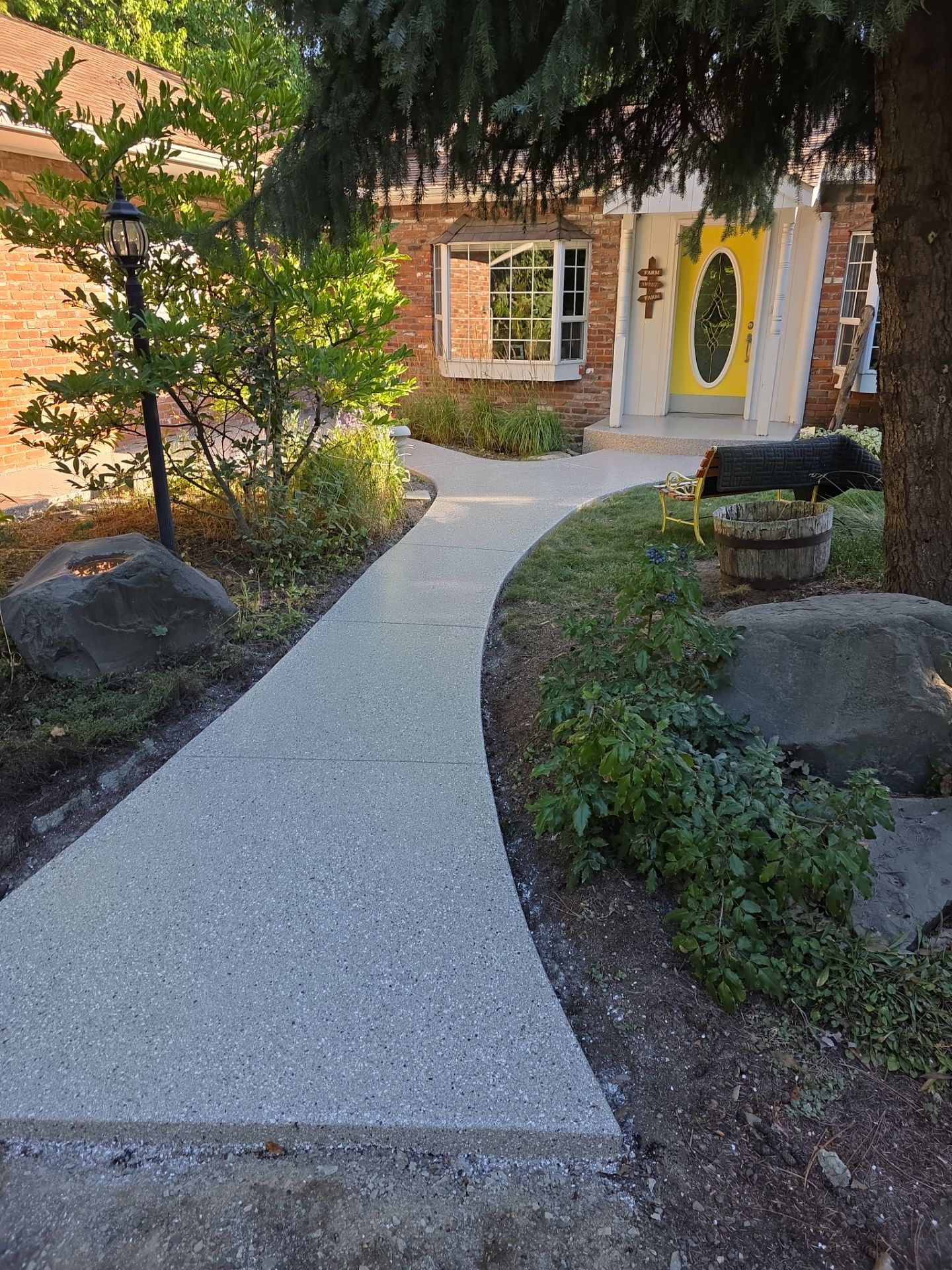 Entryway Transformation using Claystone Hybrid by Croc Coatings, LLC