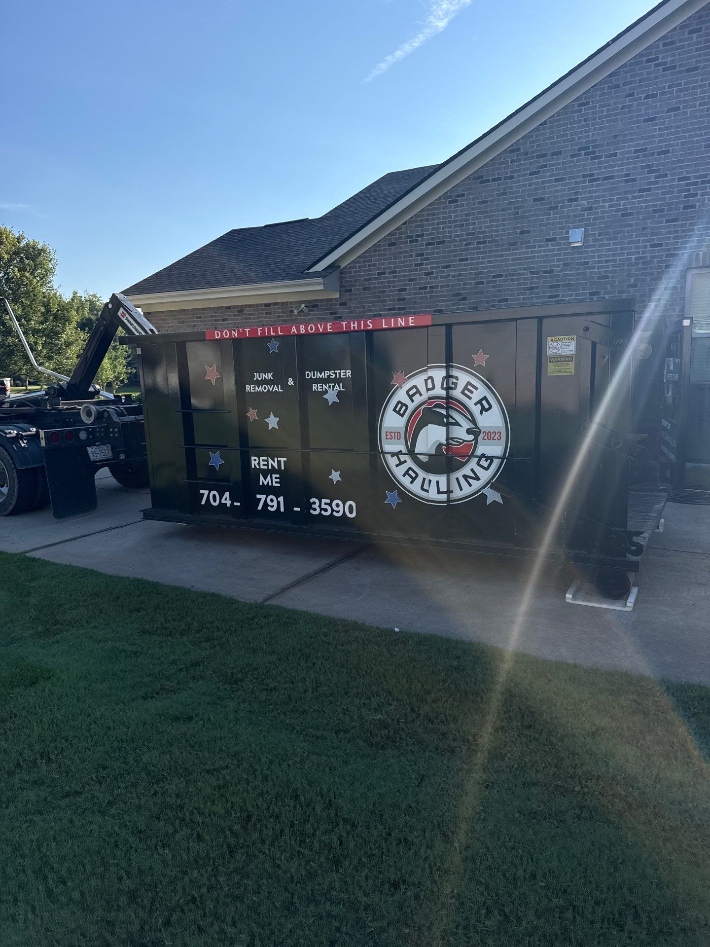 Job site clean up in Waxhaw by Badger Hauling