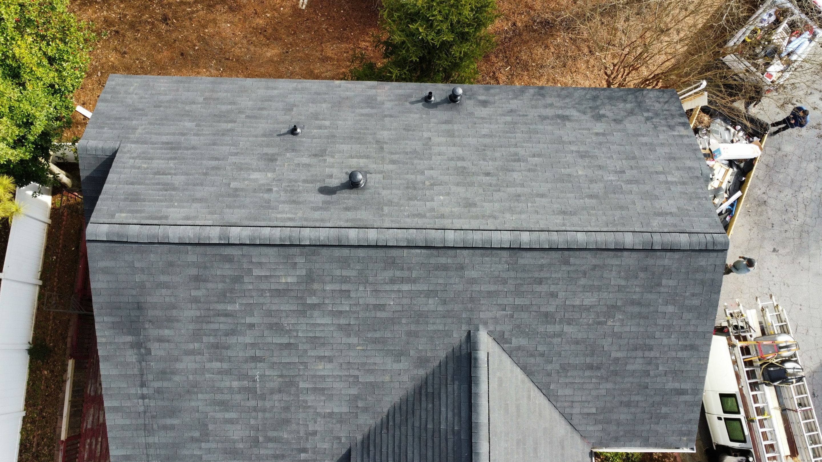 Alpharetta, GA Roof Replacement GAF Royal Sovereign Charcoal Black by Reset Roofing