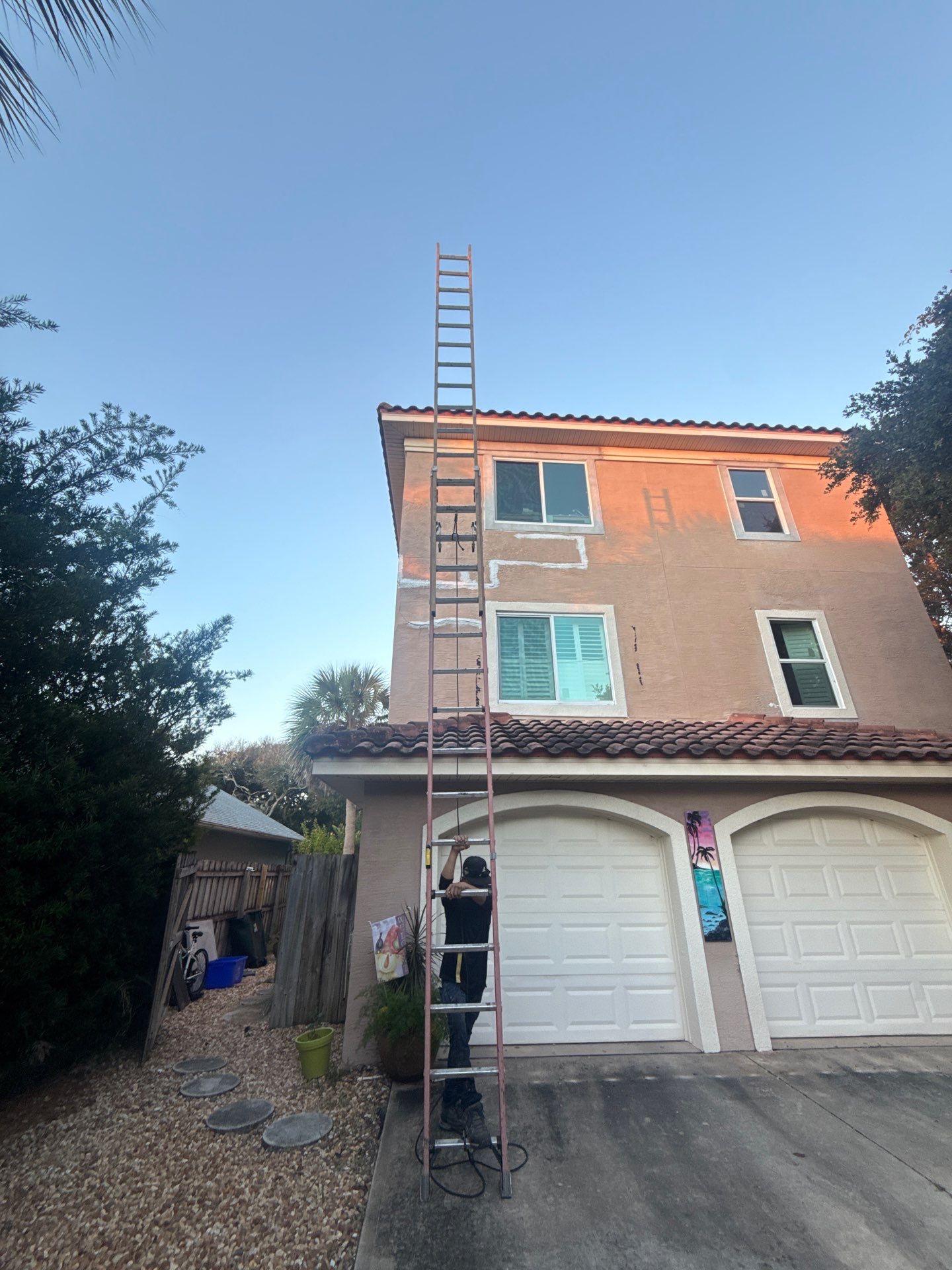 Flagler Beach Residential Tile Roof Replacement with Dark Barrel Tiles by Fortified Roofing Solutions Corp.