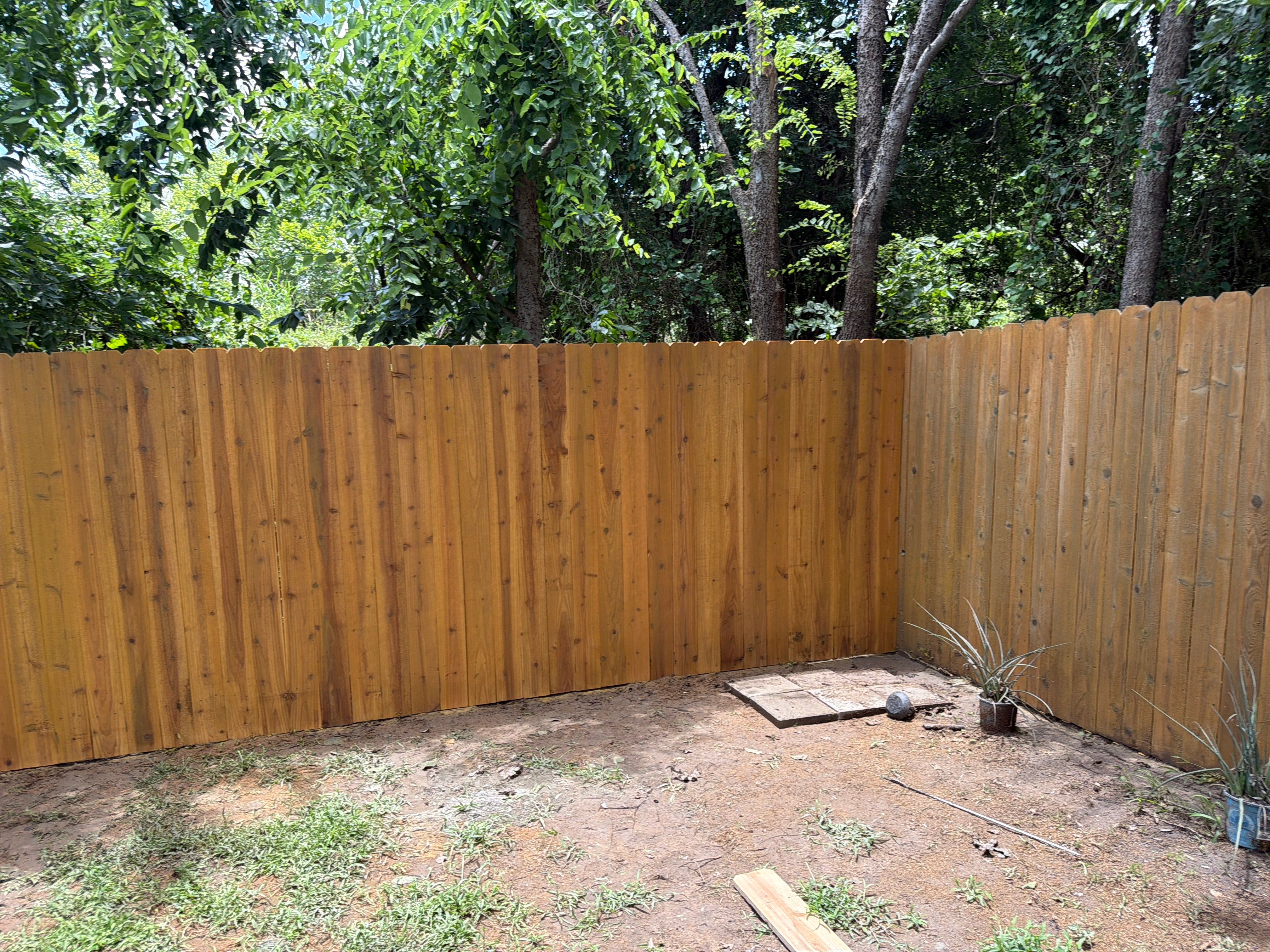 Custom Cedar Privacy Fence Replacement and Staining in Georgetown by Rhino Home Care