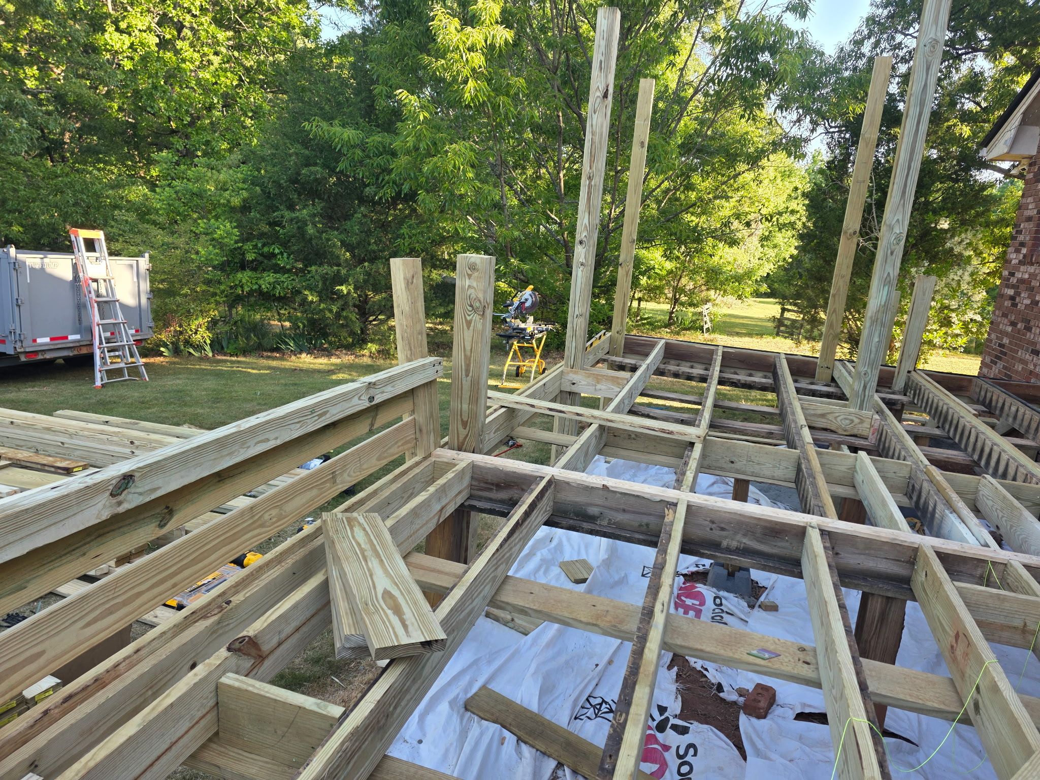 Custom Pressure-Treated Wood Deck and Pergola Build in Social Circle by PGP Surface Solutions, LLC
