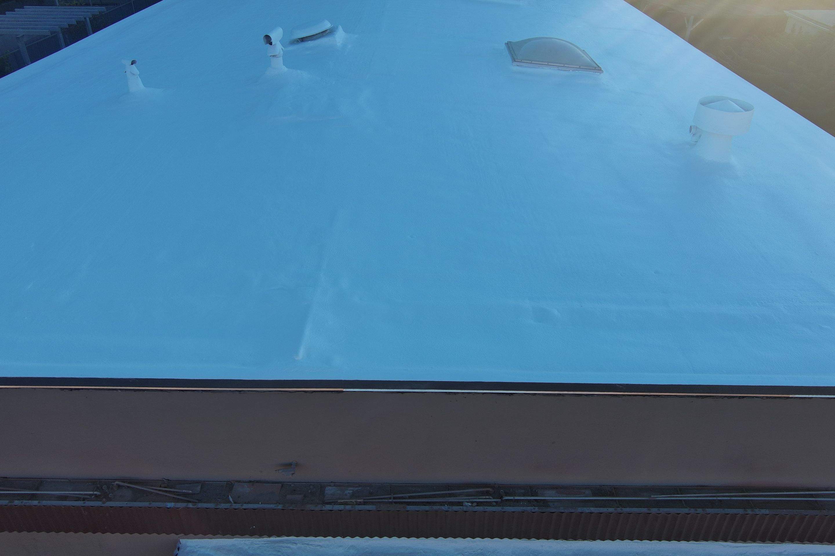 Foam Refurbish using Conklin Benchmark/PUMA XL coatings and spray foam by Straight Edge Roofing Inc