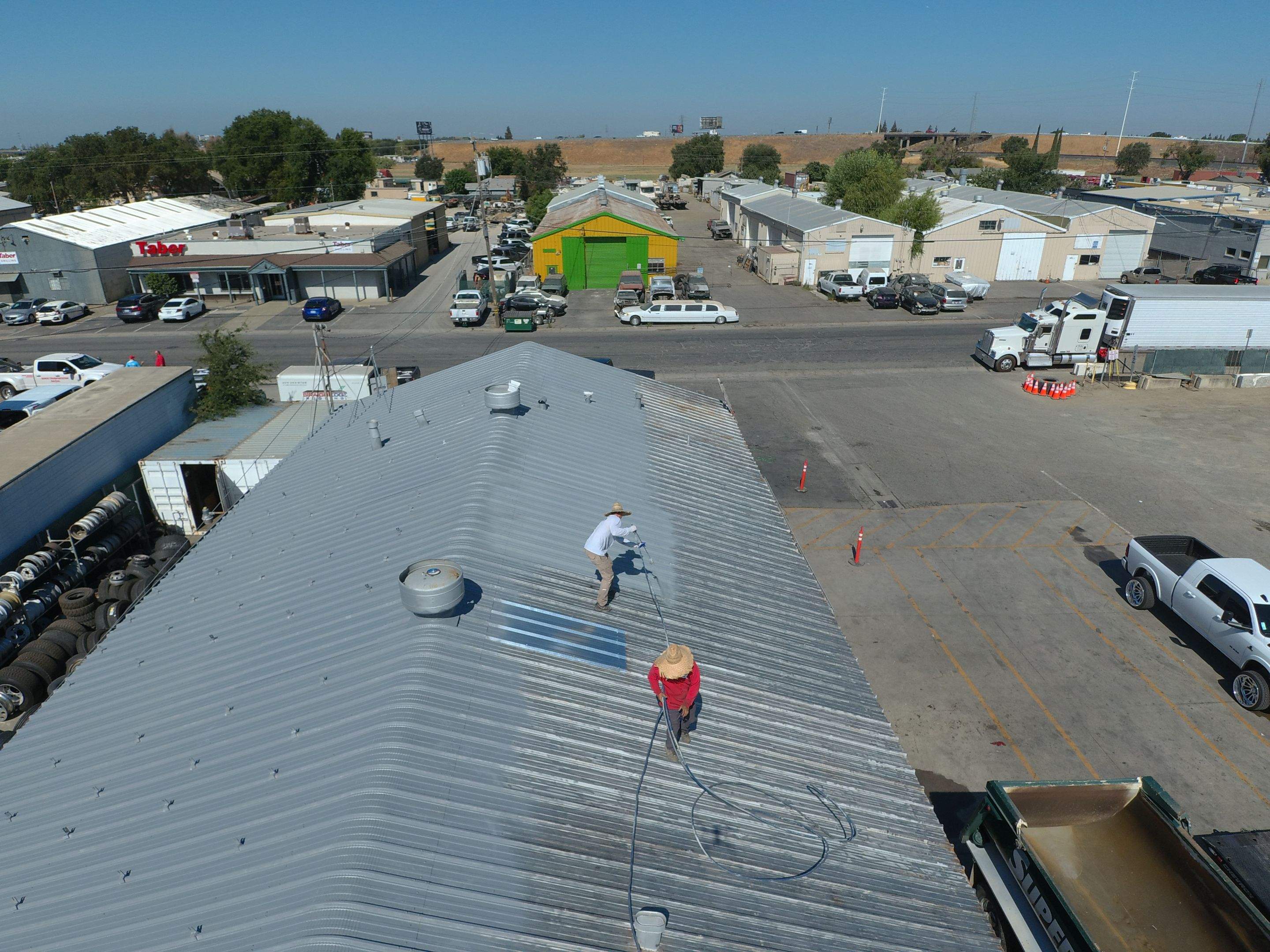MR Roofing system using Conklin Benchmark/PUMA XL fabric and coating by Straight Edge Roofing Inc