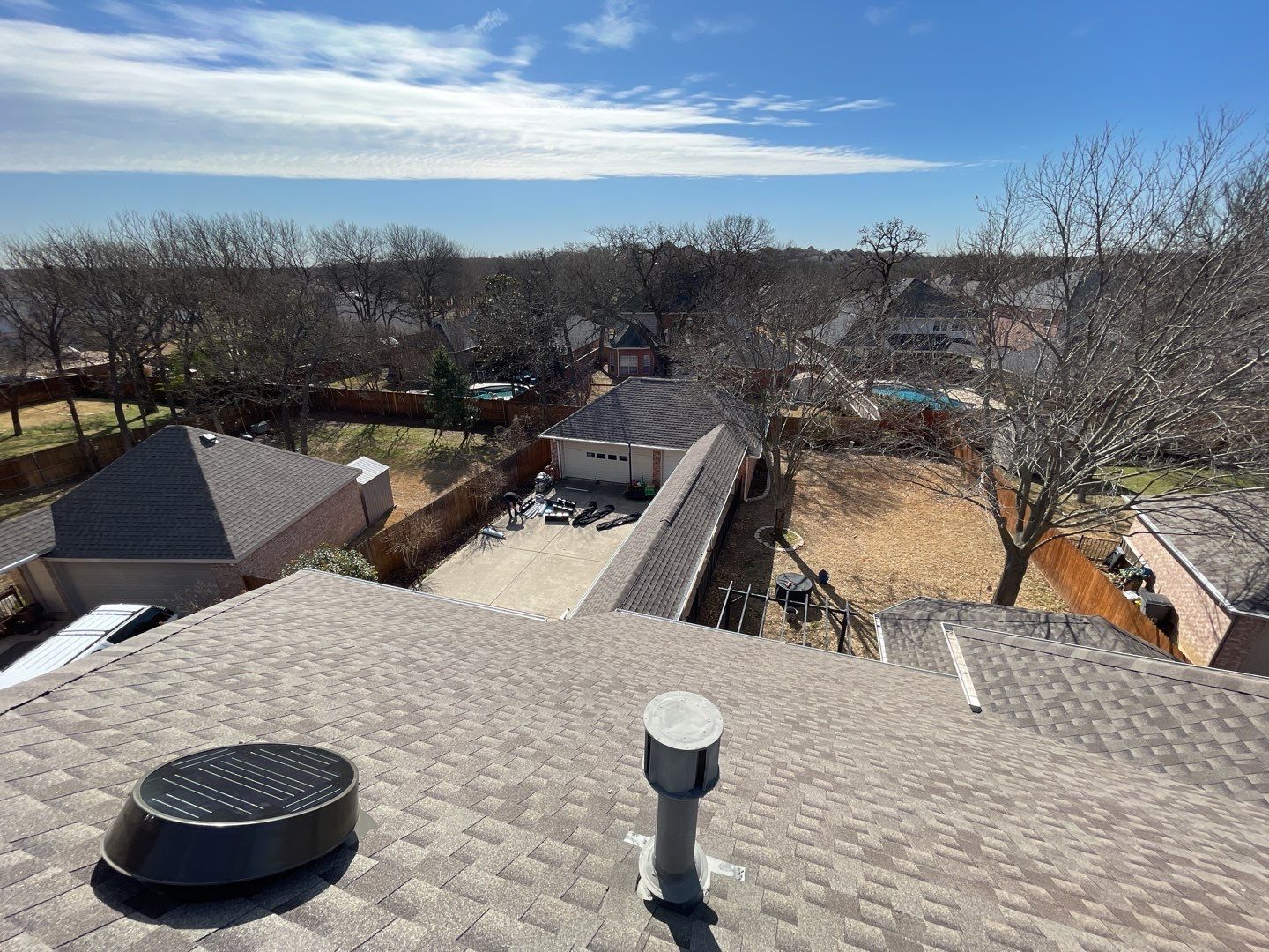 Major storm damage required full roof replacement along with other exterior repairs by First United Roofing & Construction