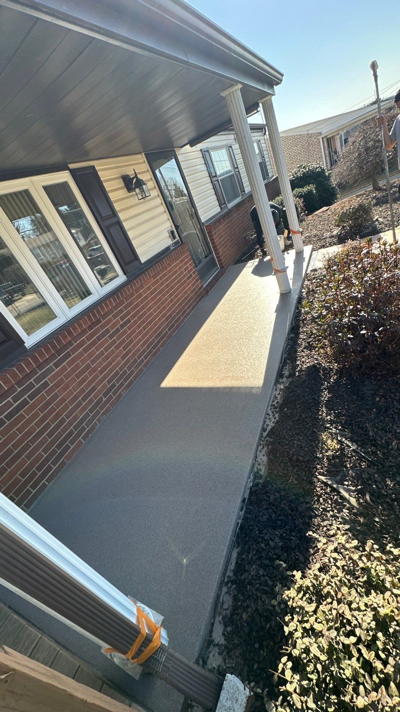 Porch + Garage Project in McKees Rocks by Floors in a Day, Inc