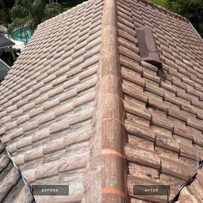Barrel Tile Roof Cleaning