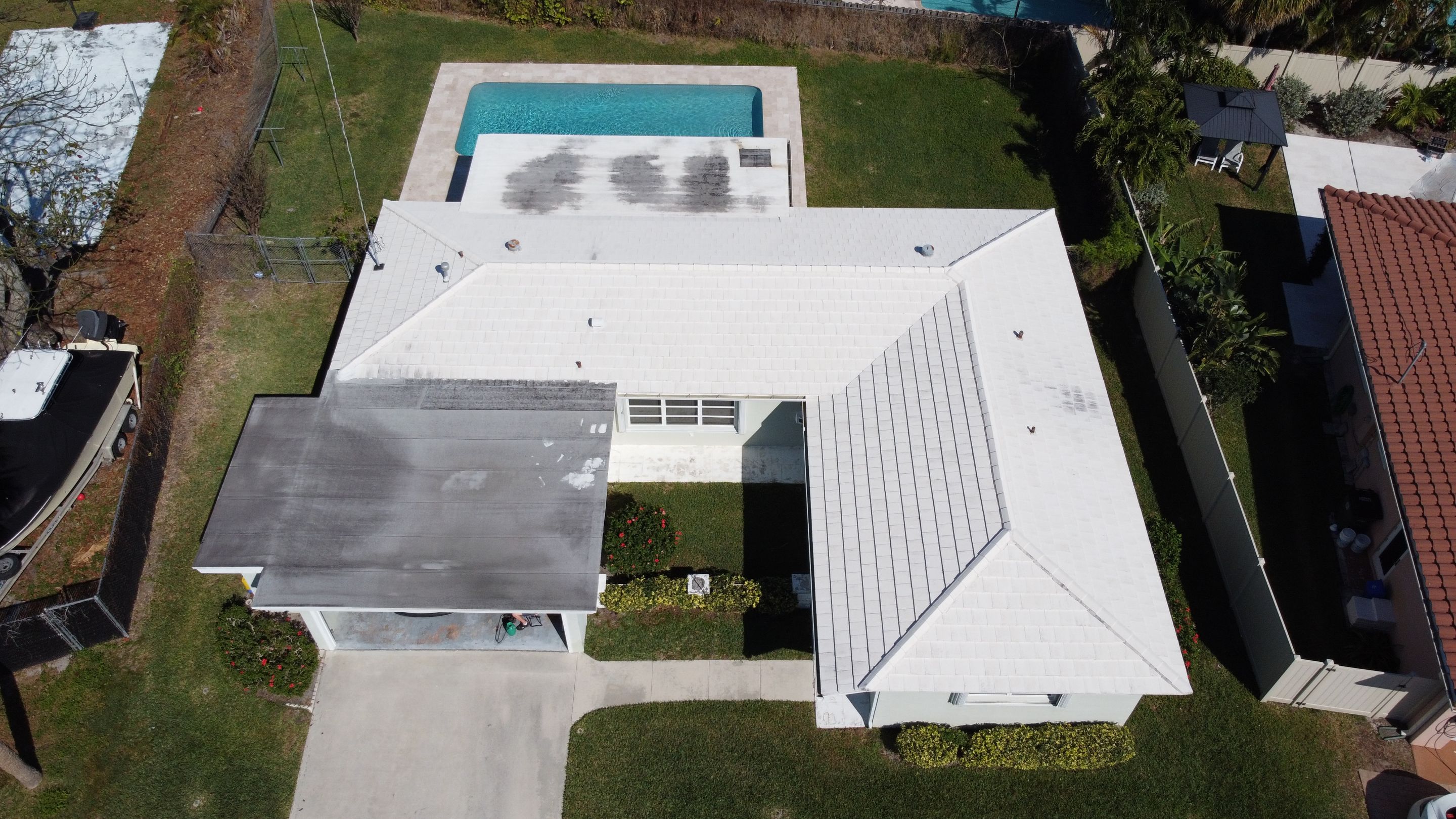 Residential Roofing Installation using 1" Nail strip metal roof by BLUES BROTHERS ROOFING
