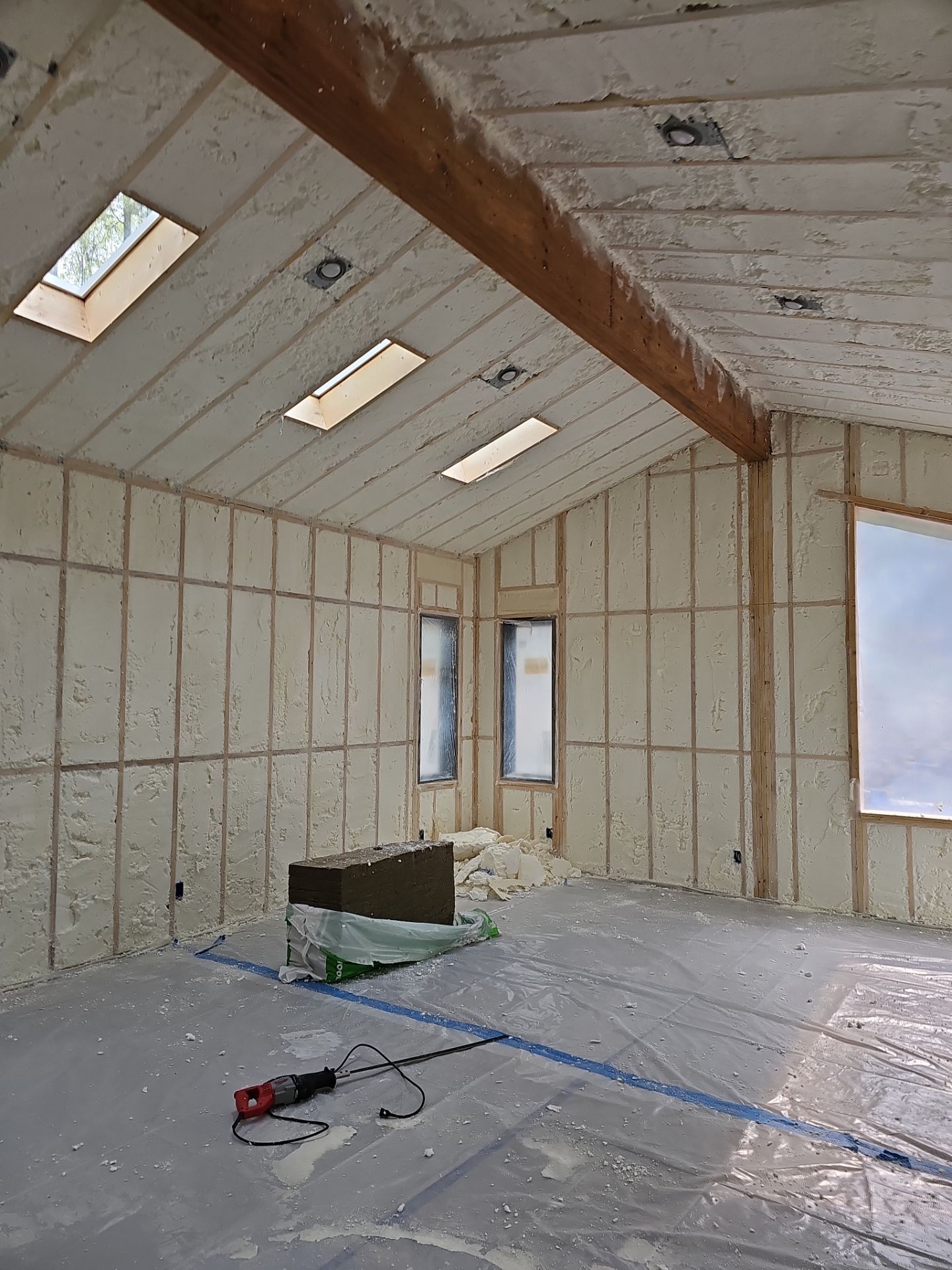 Spray Foam Insulation using open cell spray foam by NYS Foam & Energy