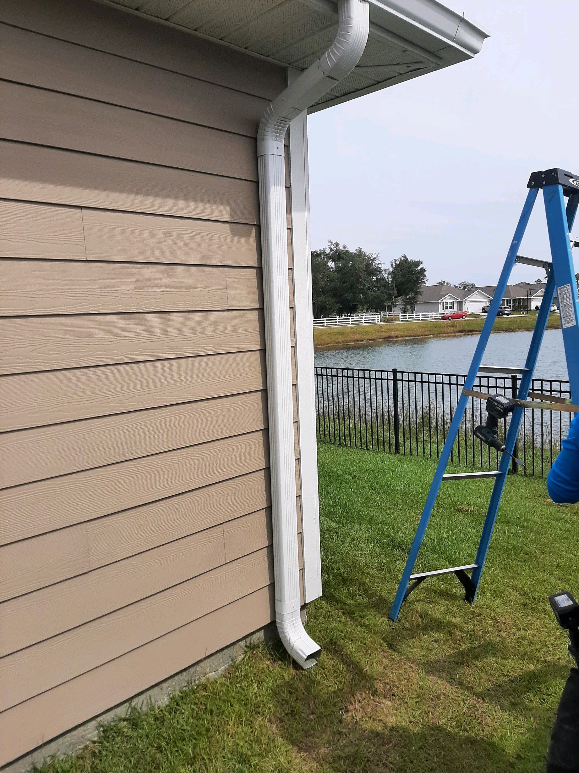 Seamless Gutter Installation using White K-Style Gutters by Gutter Professors