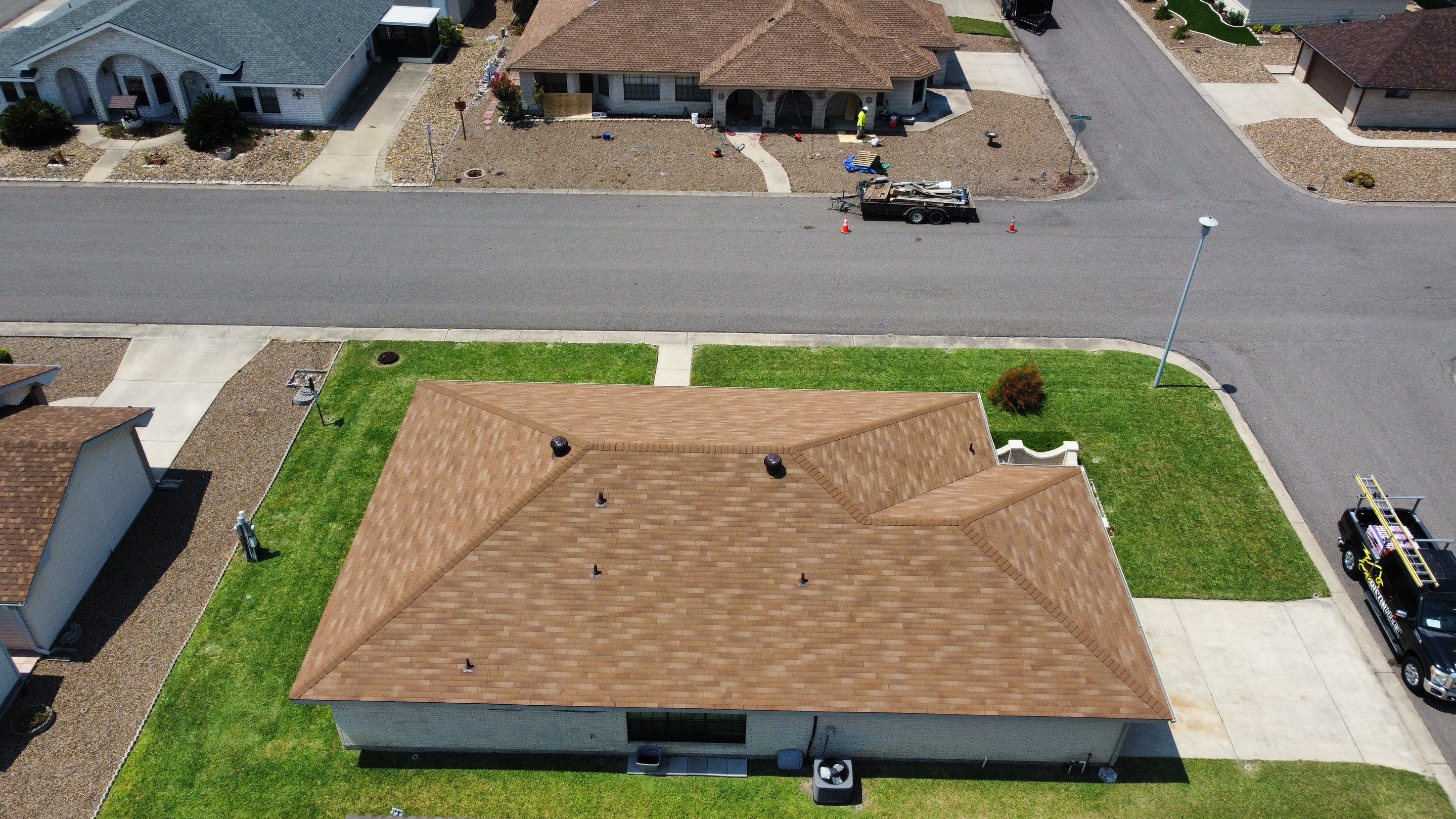 3 Tab Shingle Roof using Owens Corning Supreme by Bison Roofing