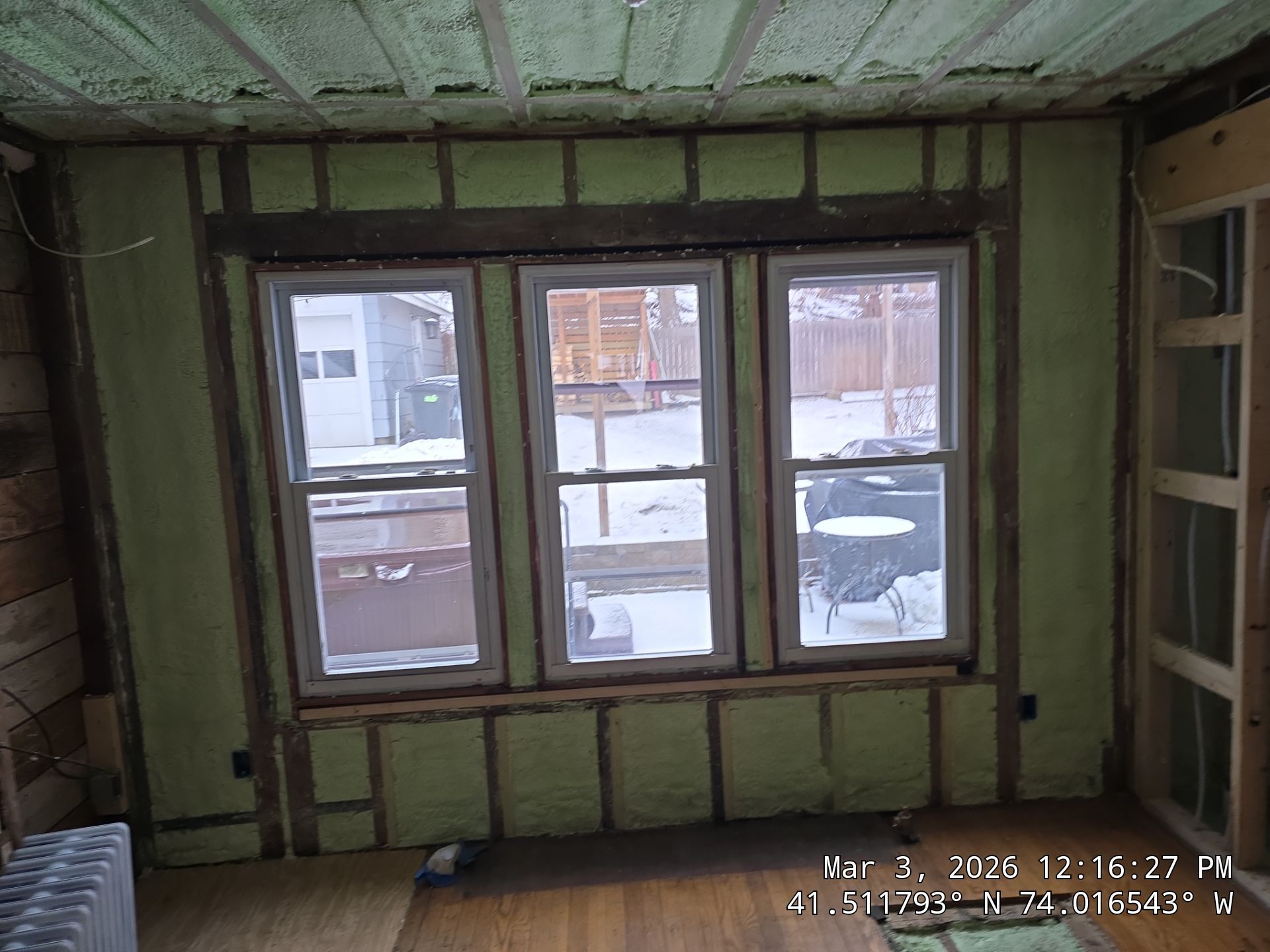 Attic Insulation using open cell spray foam by NYS Foam & Energy