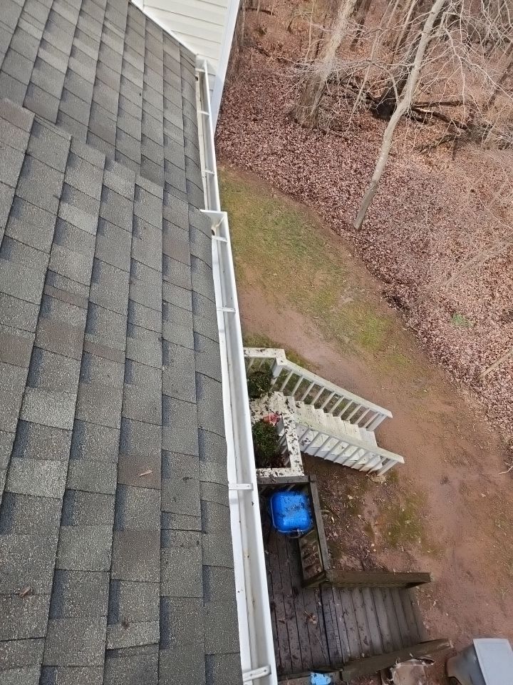 Gutter Cleaning using water by Power Wash Masters LLC
