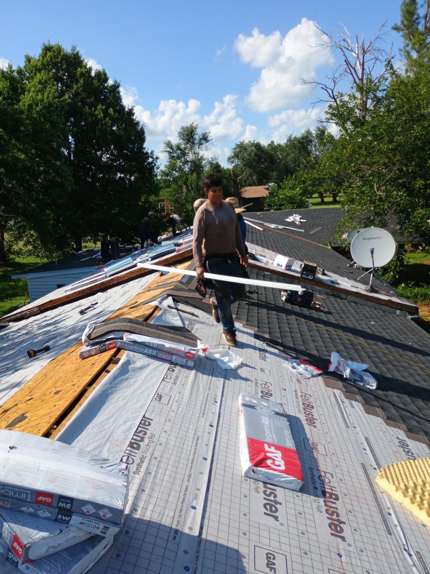 Storm Damage Restoration and Complete Roof Replacement in Pauls Valley by BANA Roofing and Solar Supply