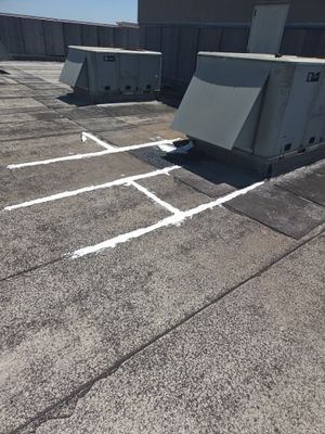 Modified Bitumen repairs.. a couple thousand dollars can save TENS of thousands and greatly prolong the life of your roof.