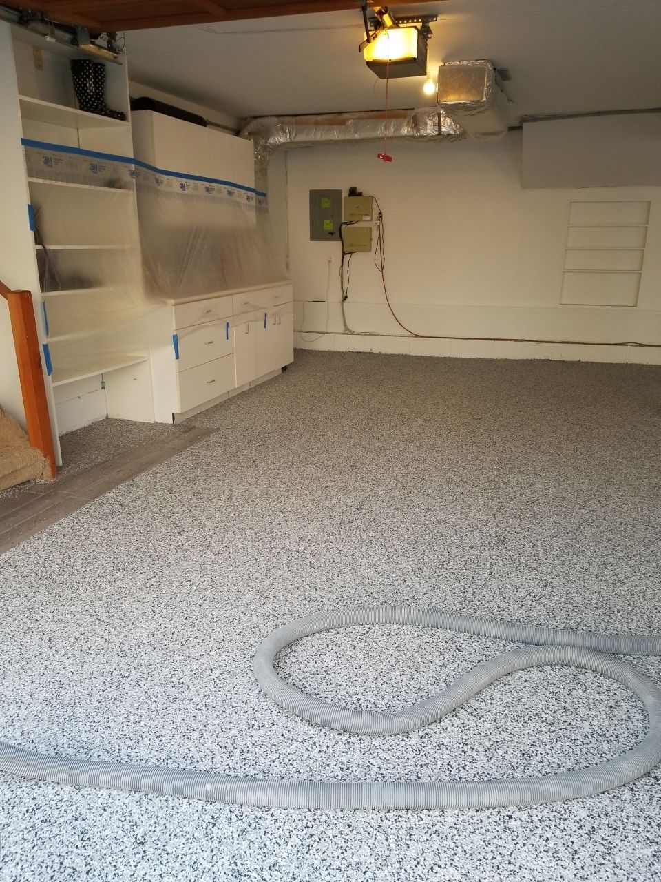 Garage Floor in Domino by Spectrum Painting, LLC