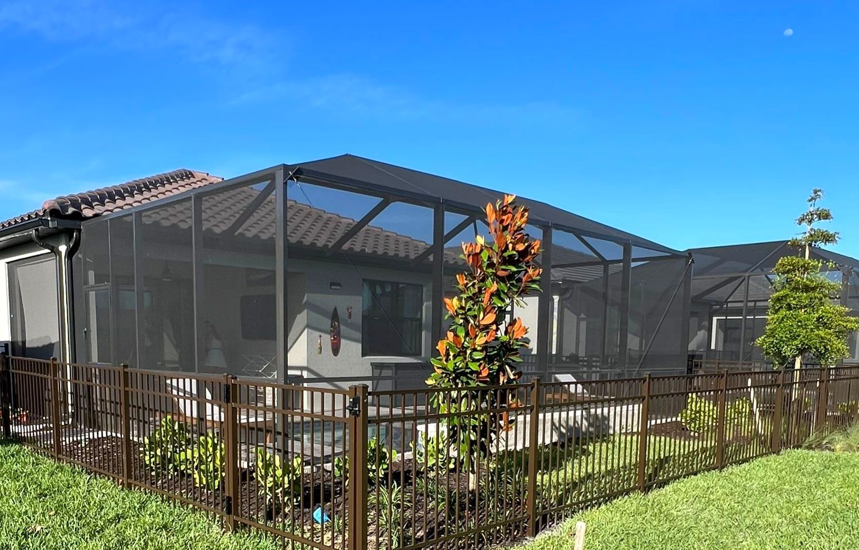 Aluminum Fence Installation using Bronze 3 Rail Aluminum Fence by Asap fence and gates, LLC