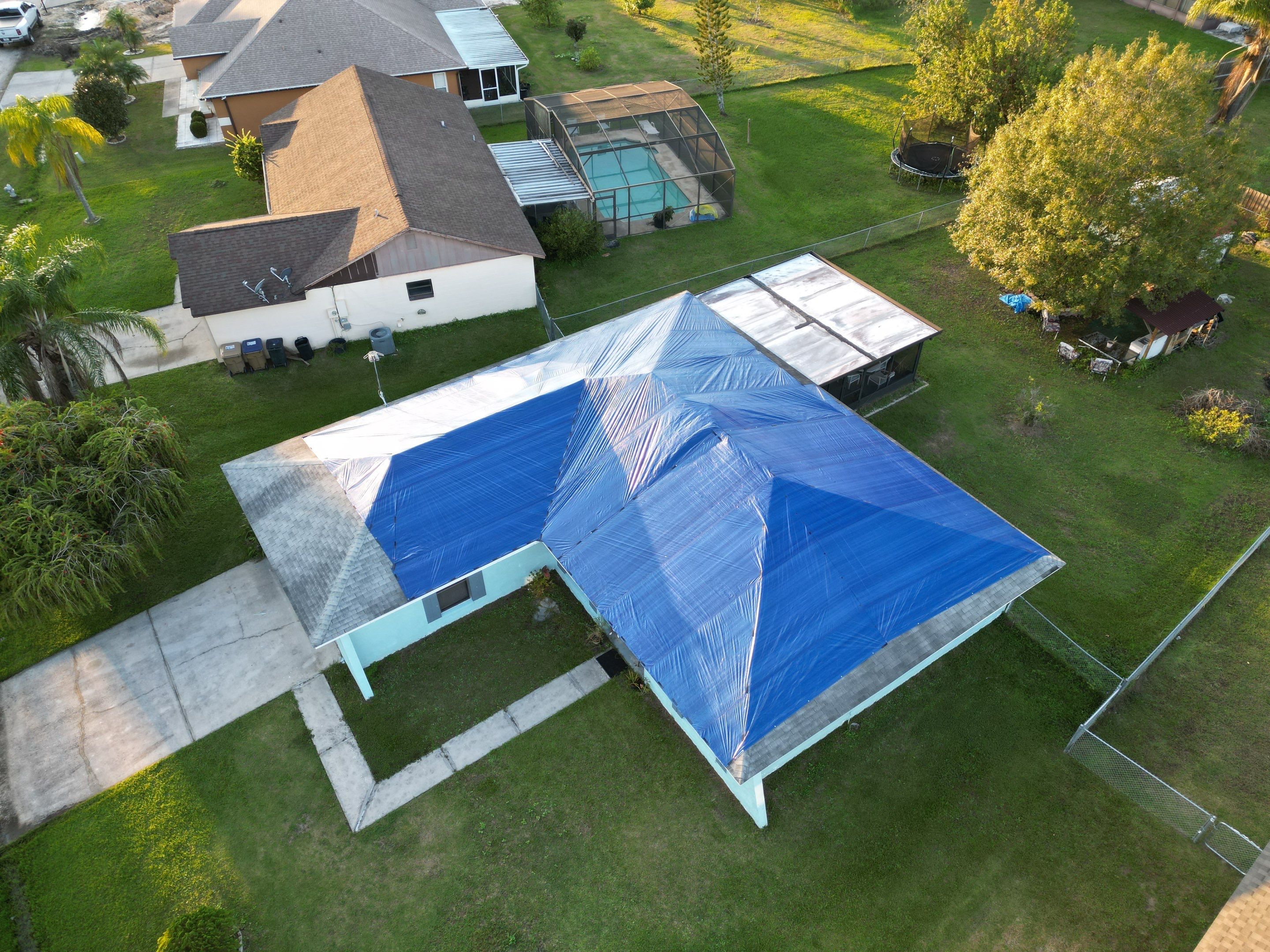 Tarp using TARP BLUE by V General Contractors 