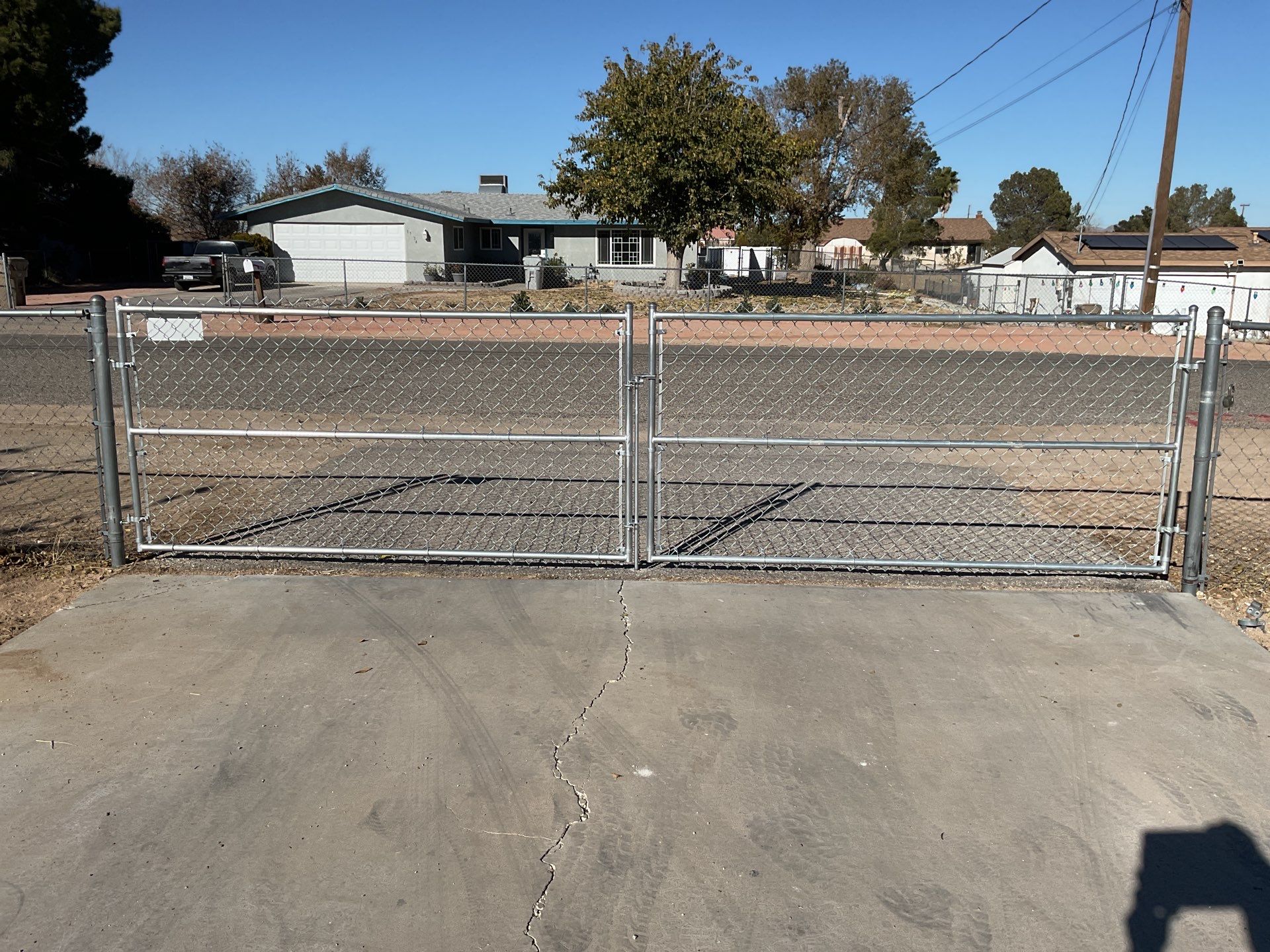 Fence Installation using vinyl and chain link  by Fence Guys Inc. 