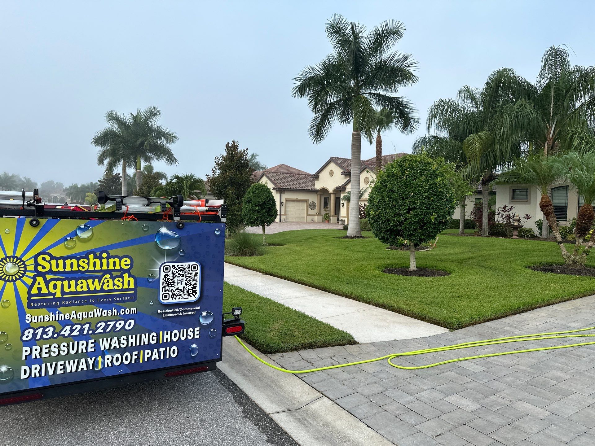 Flat Tile Roof Cleaning, House Wash & Sidewalk Cleaning in Enclave at Country Meadows, Bradenton, FL | Sunshine AquaWash by Sunshine AquaWash