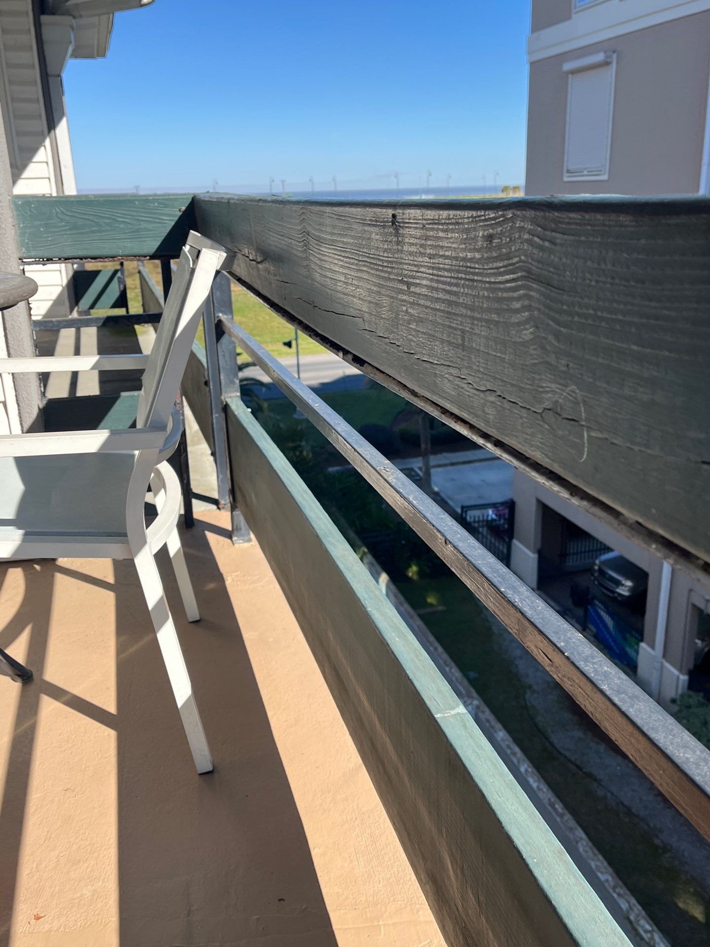 Wood Balcony Railing Replacement in Metairie by King Cole Construction