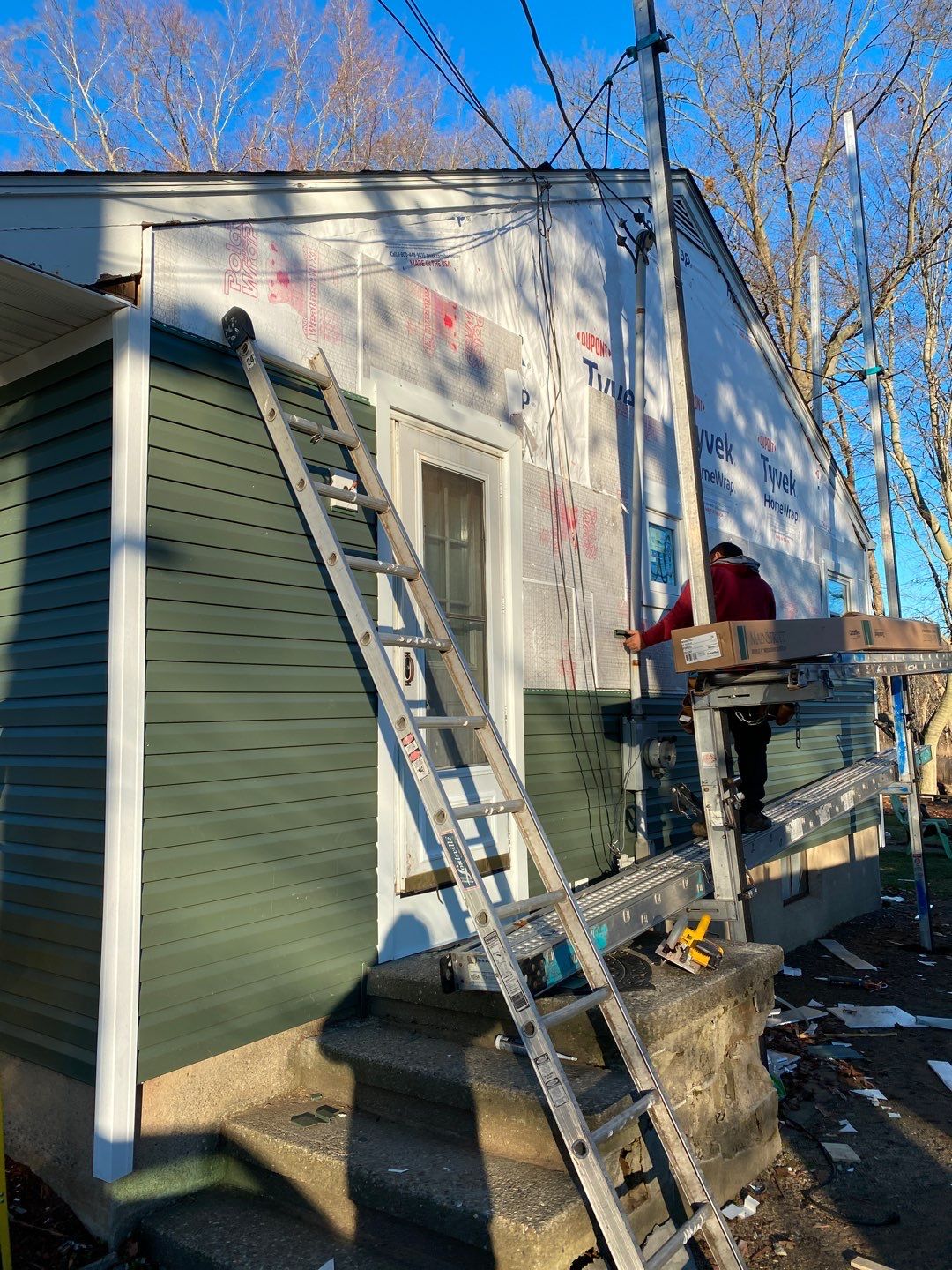 Siding Installation using Certainteed Mainstreet Forest Green by A Plus Exterior