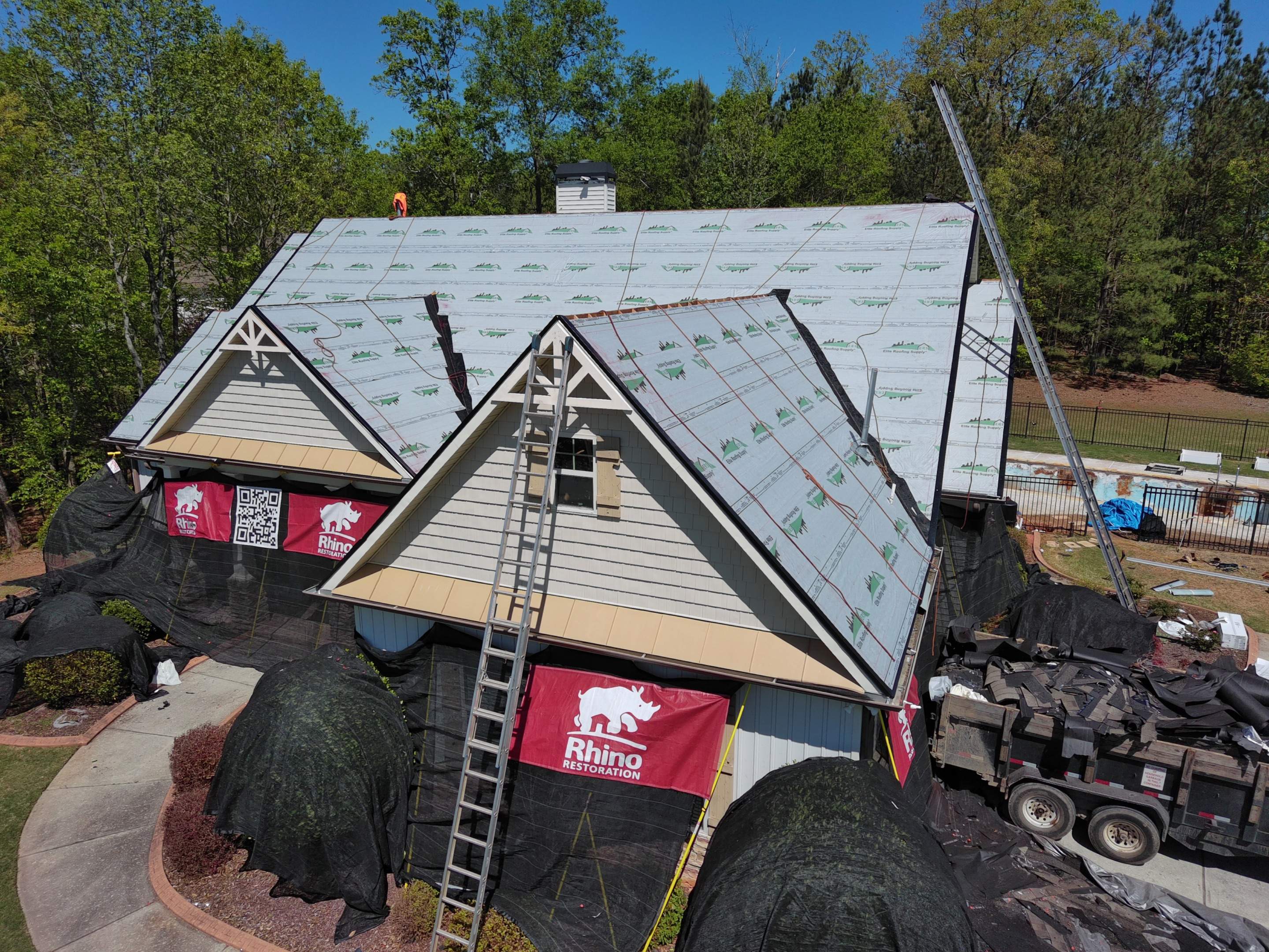 New roof installation and shingle colors by Rhino Restoration