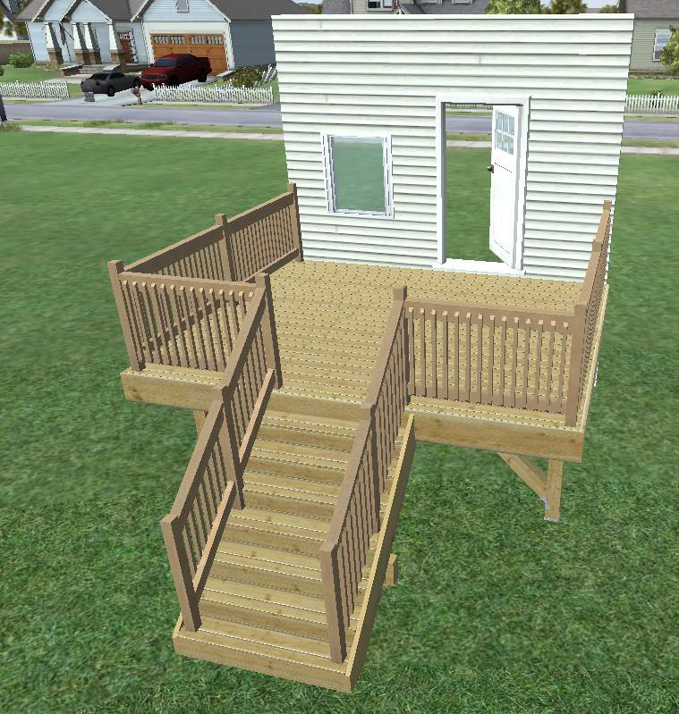 Oak Leaf Circle - Deck Installation  by Pillar and Pine