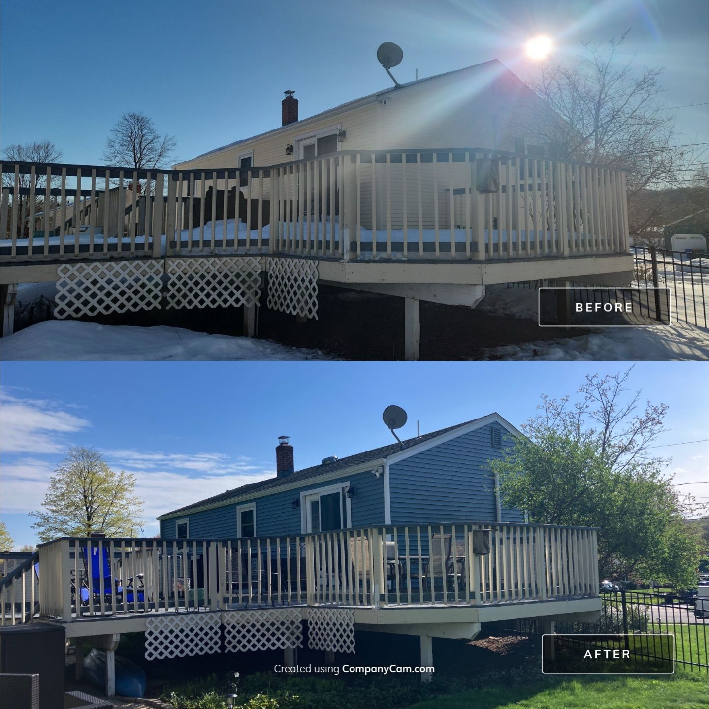 Stunning Siding Transformation with Cert. Restoration Classic D/4 Standard, Wedgewood Blue by DiGiorgi Roofing and Siding Inc