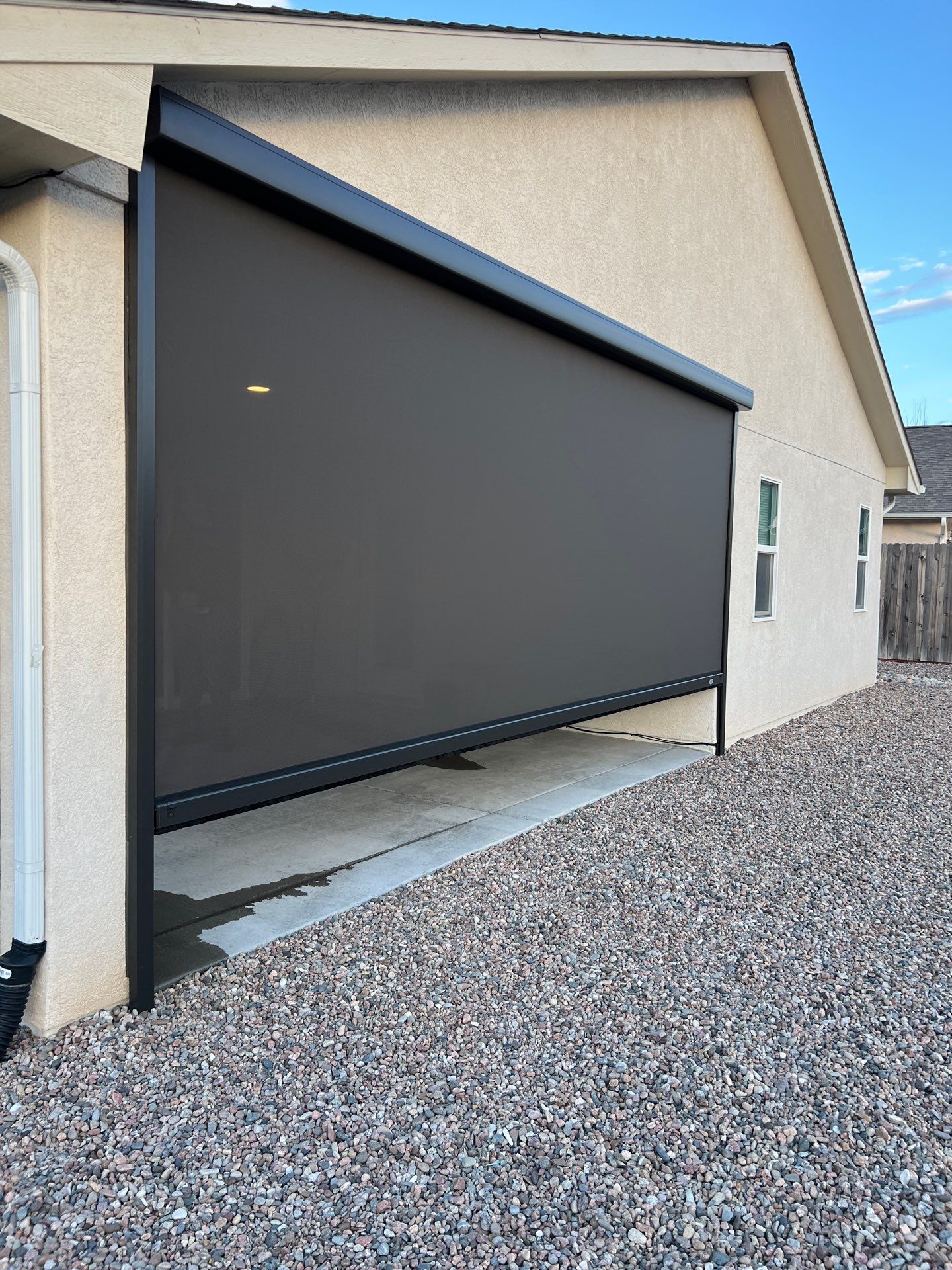 Motorized Screens using Progressive MagnaTrack Screens by Outdoor Solutions Colorado
