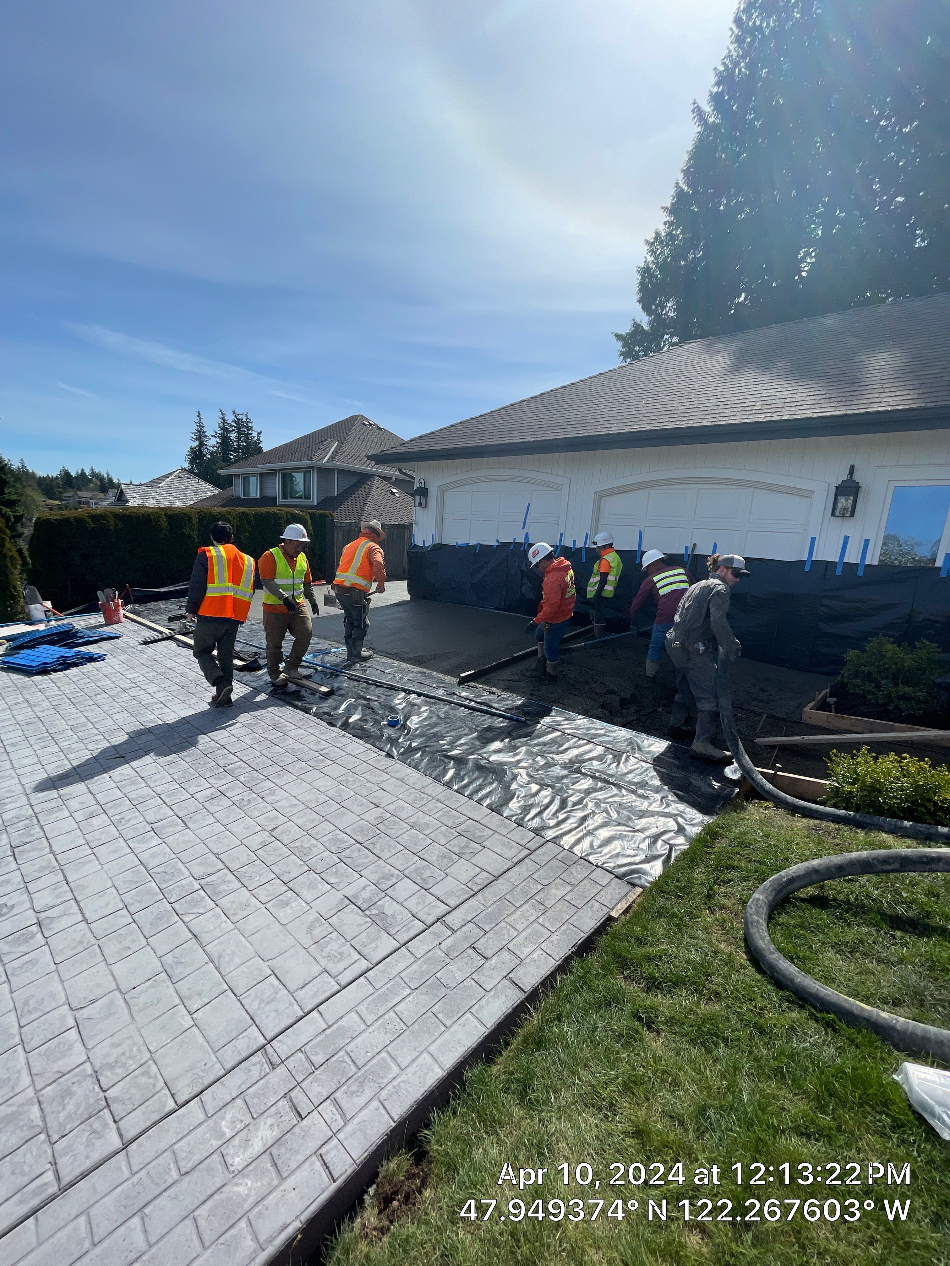 John | Stamped Concrete Driveway Makeover by Jireh Asphalt & Concrete Inc 
