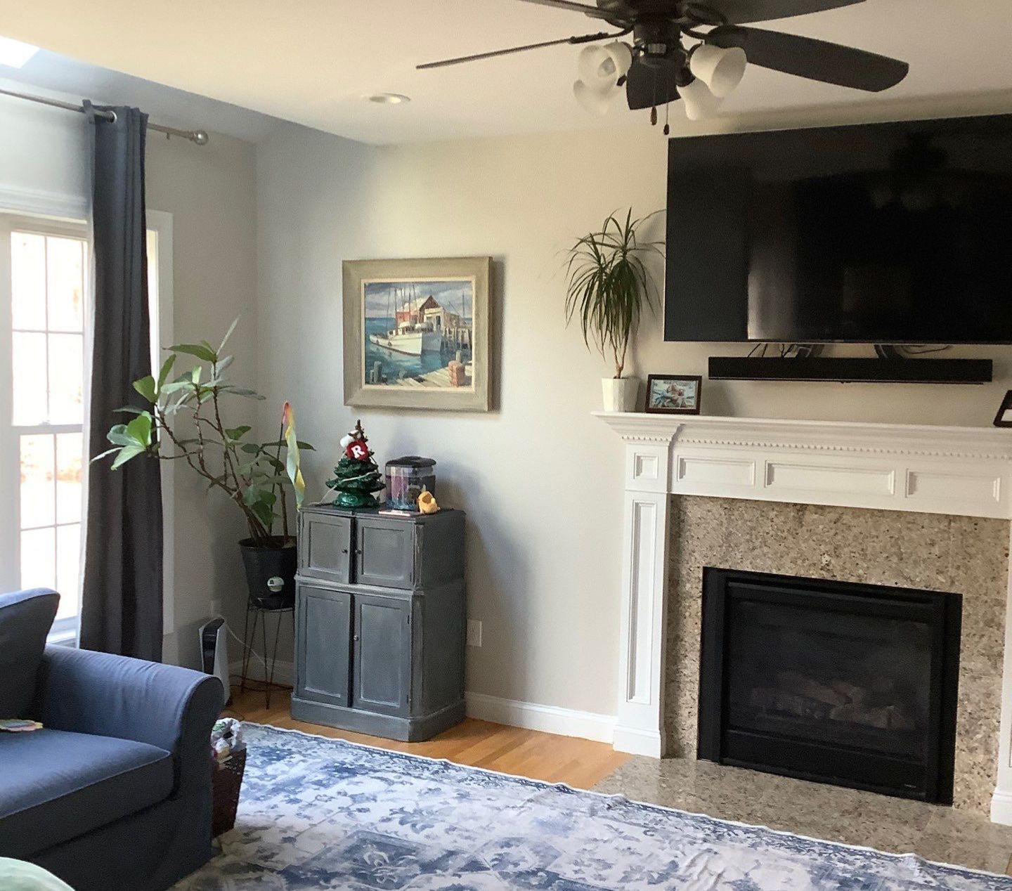 Custom Built-In Cabinetry with Bookshelves by Dennis Moffitt Painting