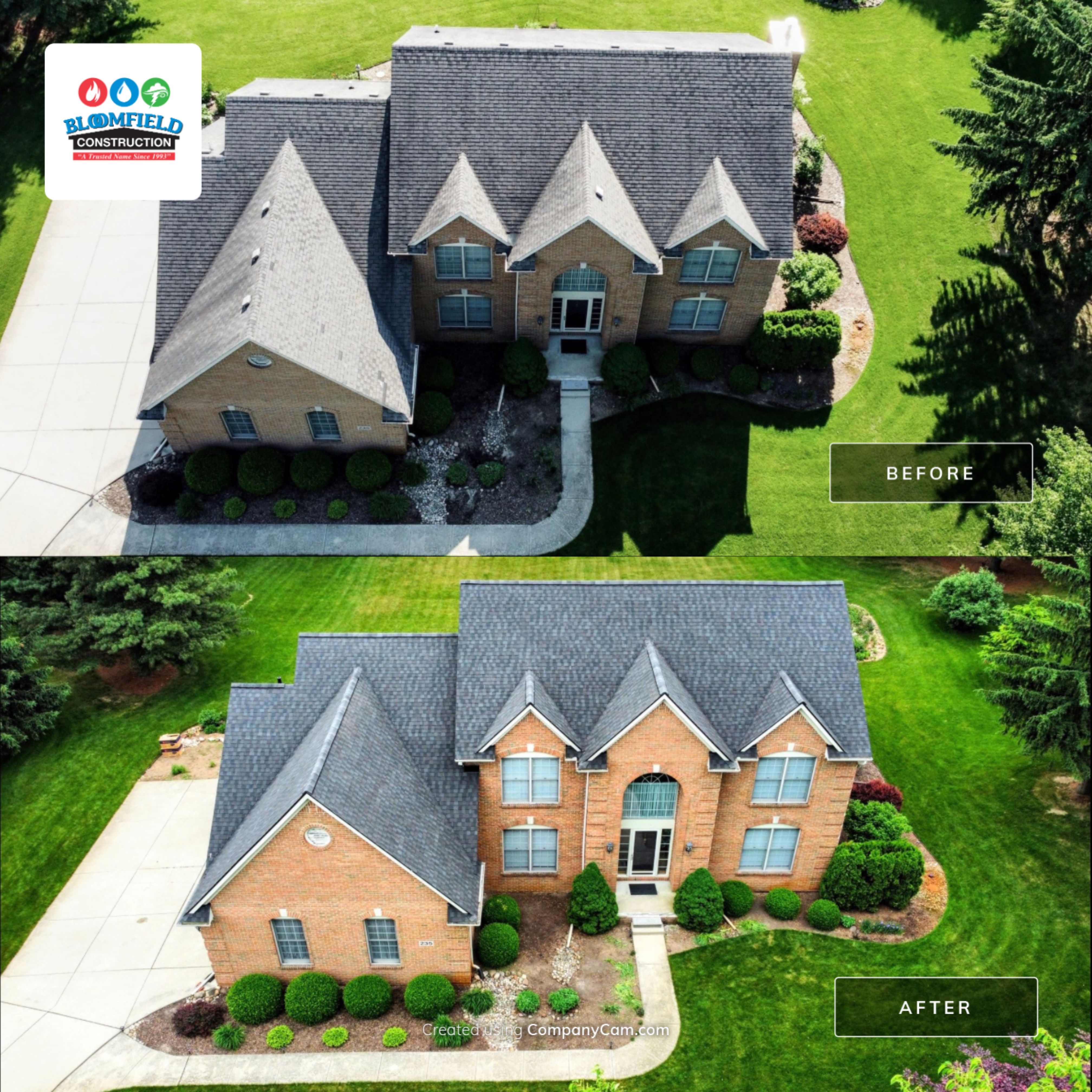 New Roof Installation - Private Residence  by Bloomfield Construction & Restoration