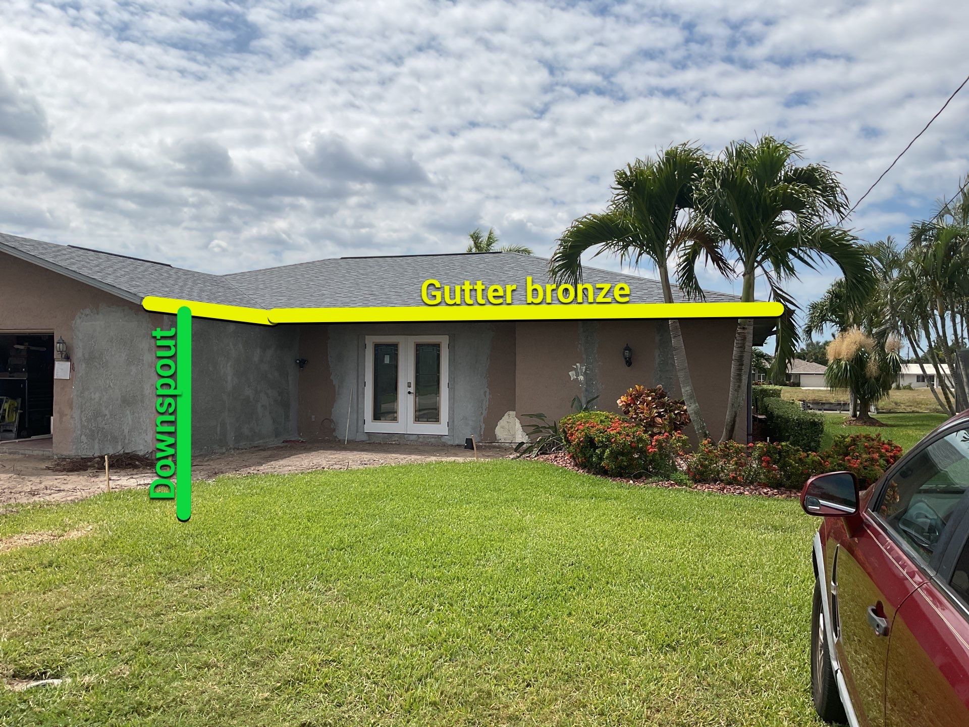 Bronze Seamless Gutters using 6 Inch Seamless Gutters in Cape Coral by Gutter Professors