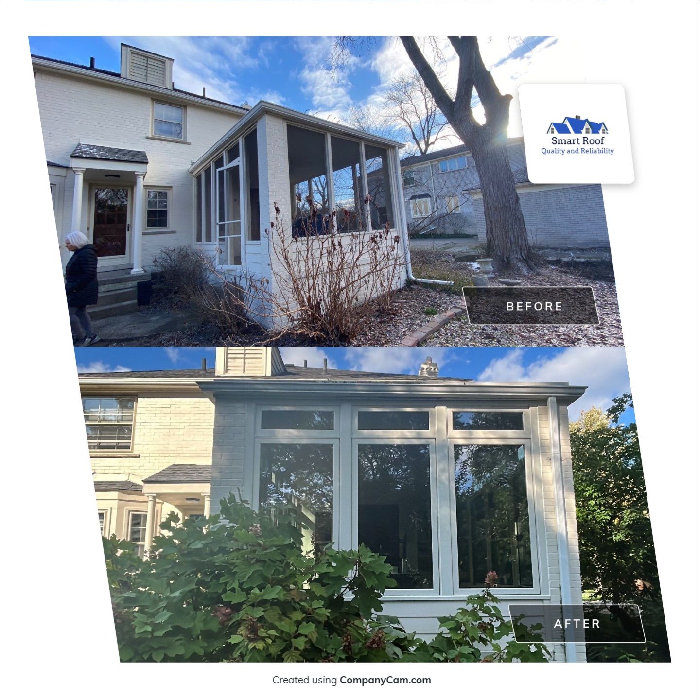 Window Installation using Andersen Windows E-Series with aluminum clad by Smart Roof