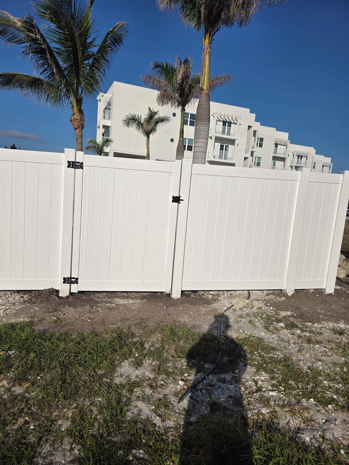 White Aluminum Railing Installation for Commercial Property in Port Charlotte by True Fence LLC