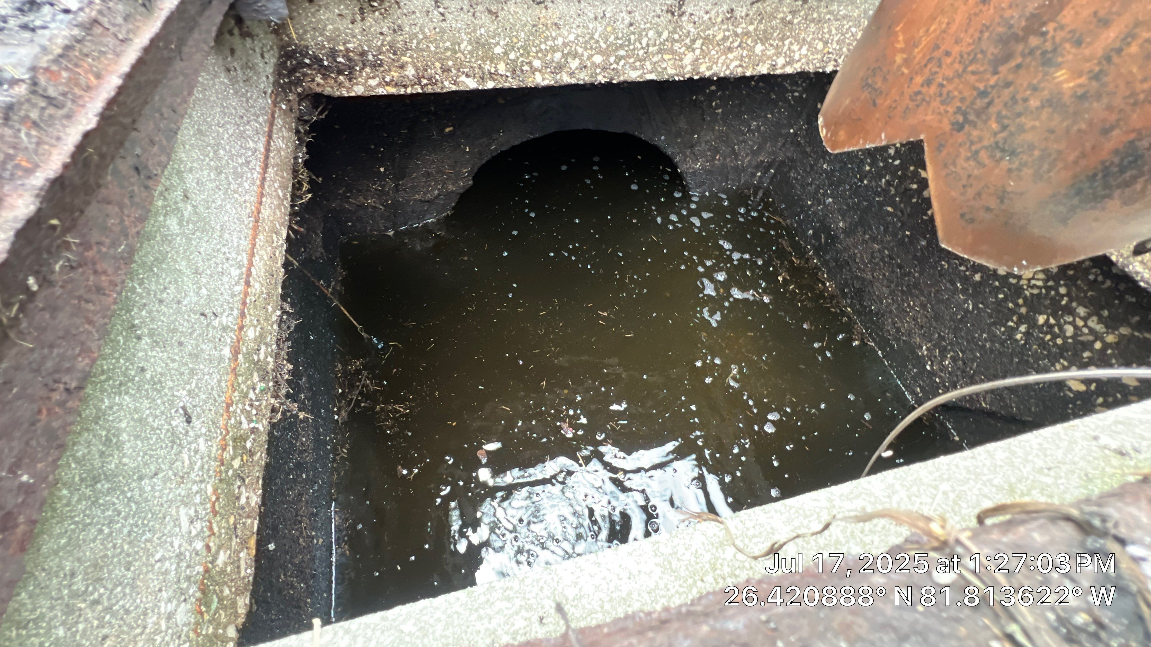 Catch Basin Cleaning with 1 Tom Plumber in Estero by APS Power & Water
