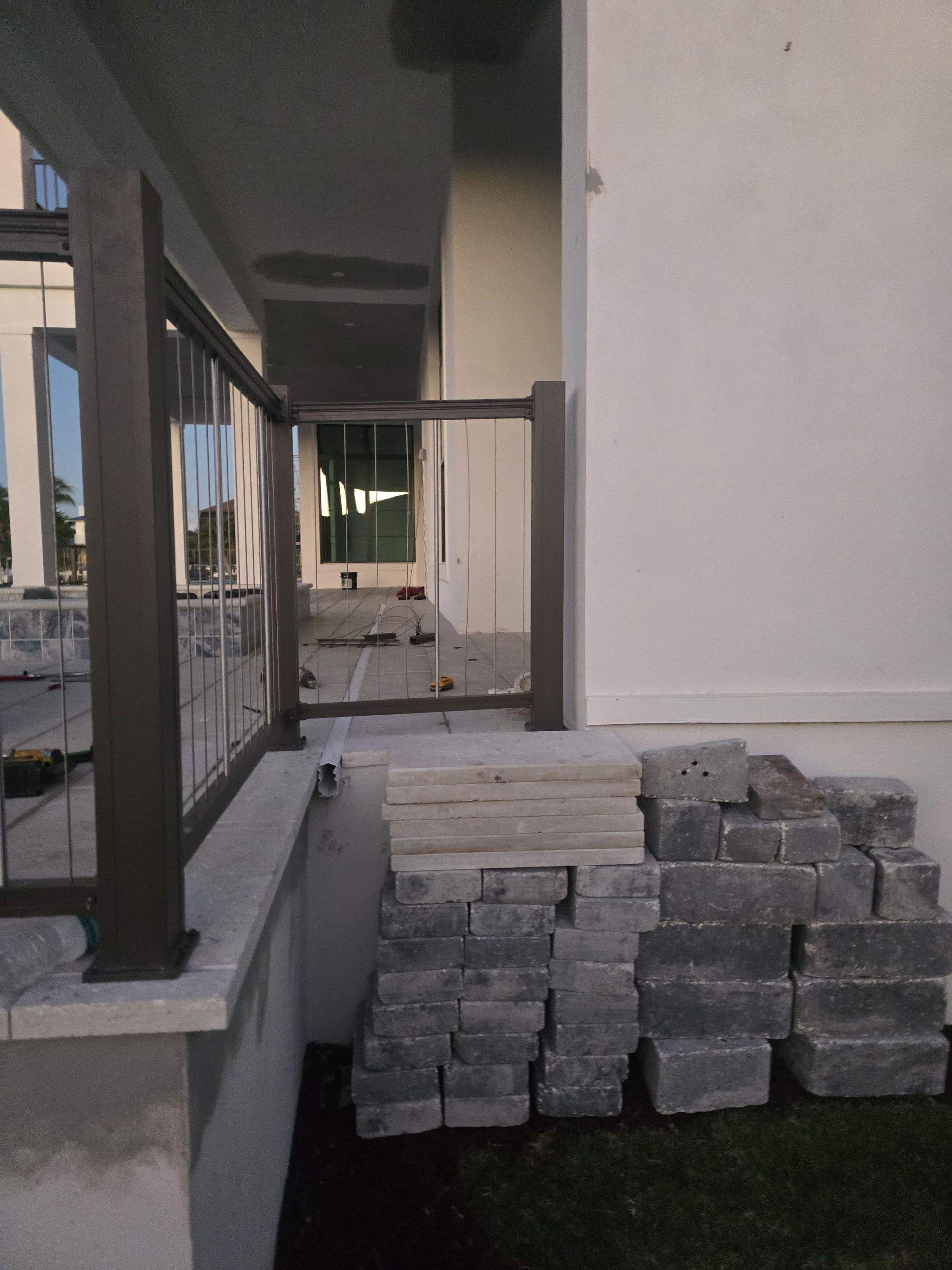 Bronze Aluminum Fence and Cable Railing in Marco Island by True Fence LLC