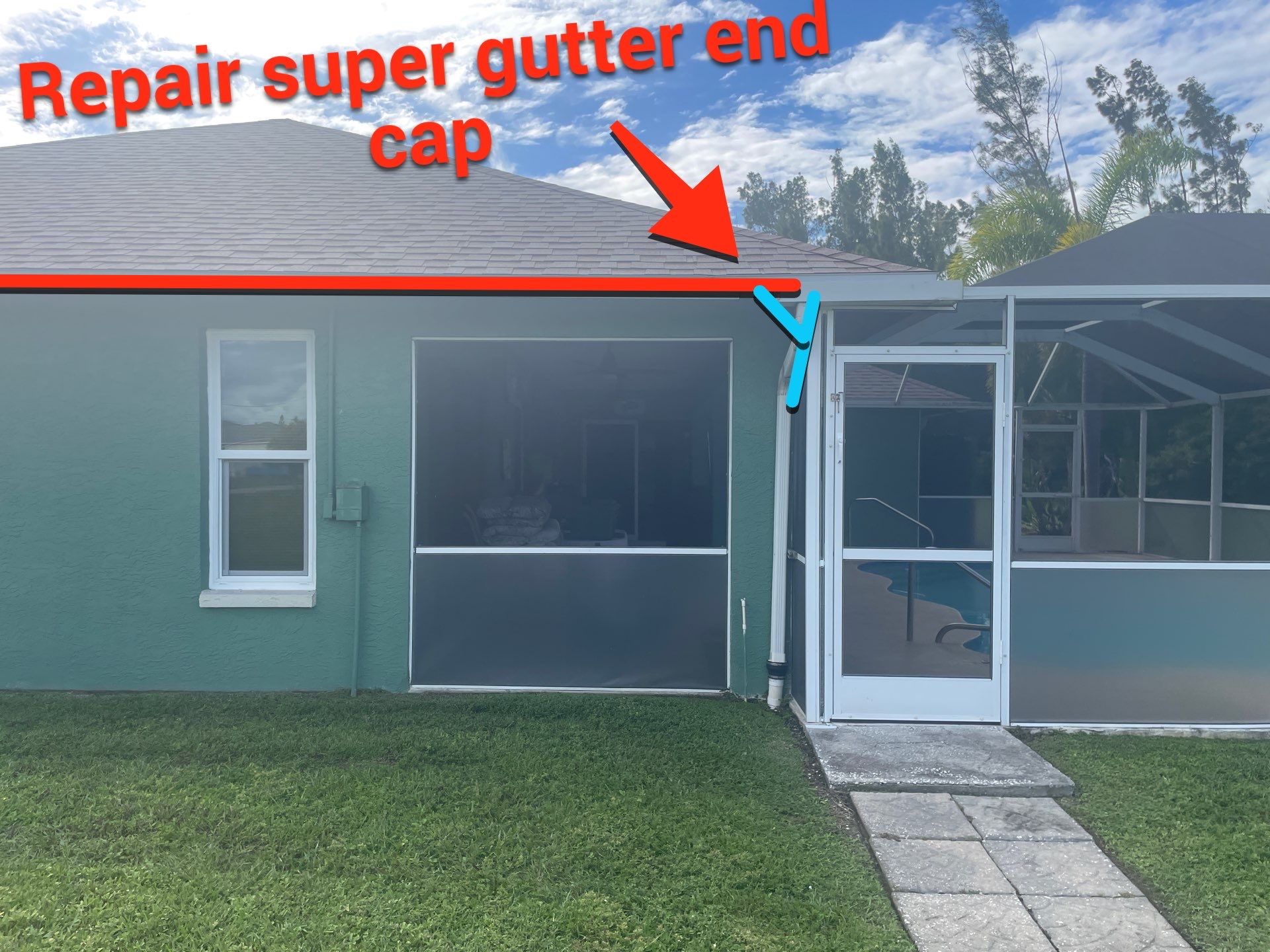 6 Inch Seamless Gutters using K-Style Seamless Gutters in Cape Coral FL by Gutter Professors