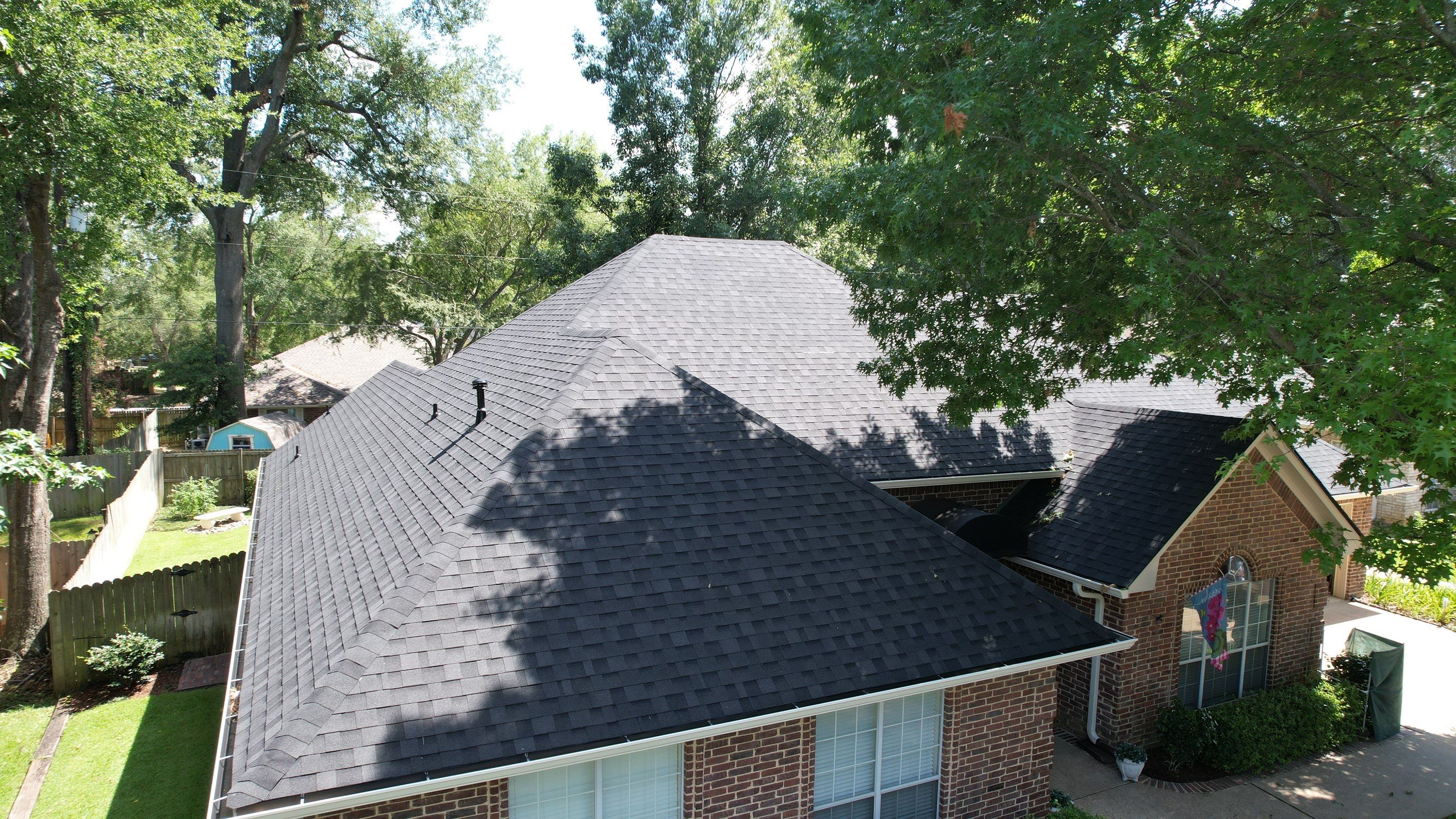 Residential Asphalt Shingle Roof Installation Following Tyler Hail Storm by Sky High Roofing