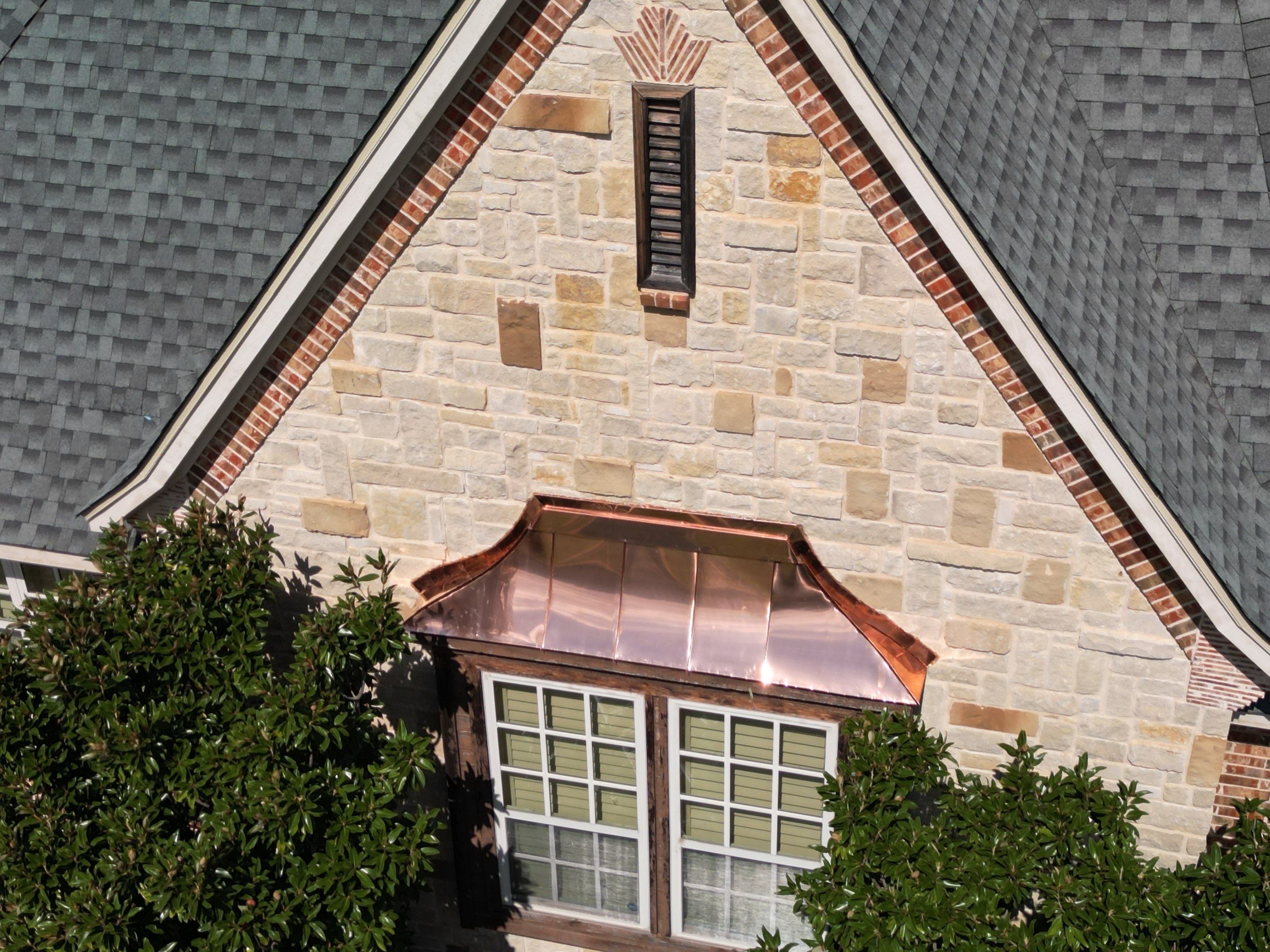Southlake Texas Estate - Roof, Copper Awning and Gutter Project by First United Roofing & Construction